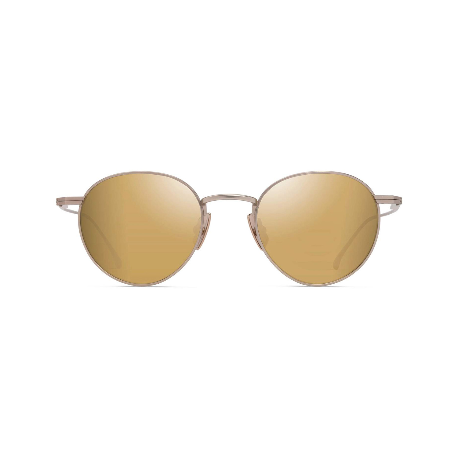 MJ0691S 00301 48 Unisex Oval Polarize Aynalı Gold Metal Güneş Gözlüğü