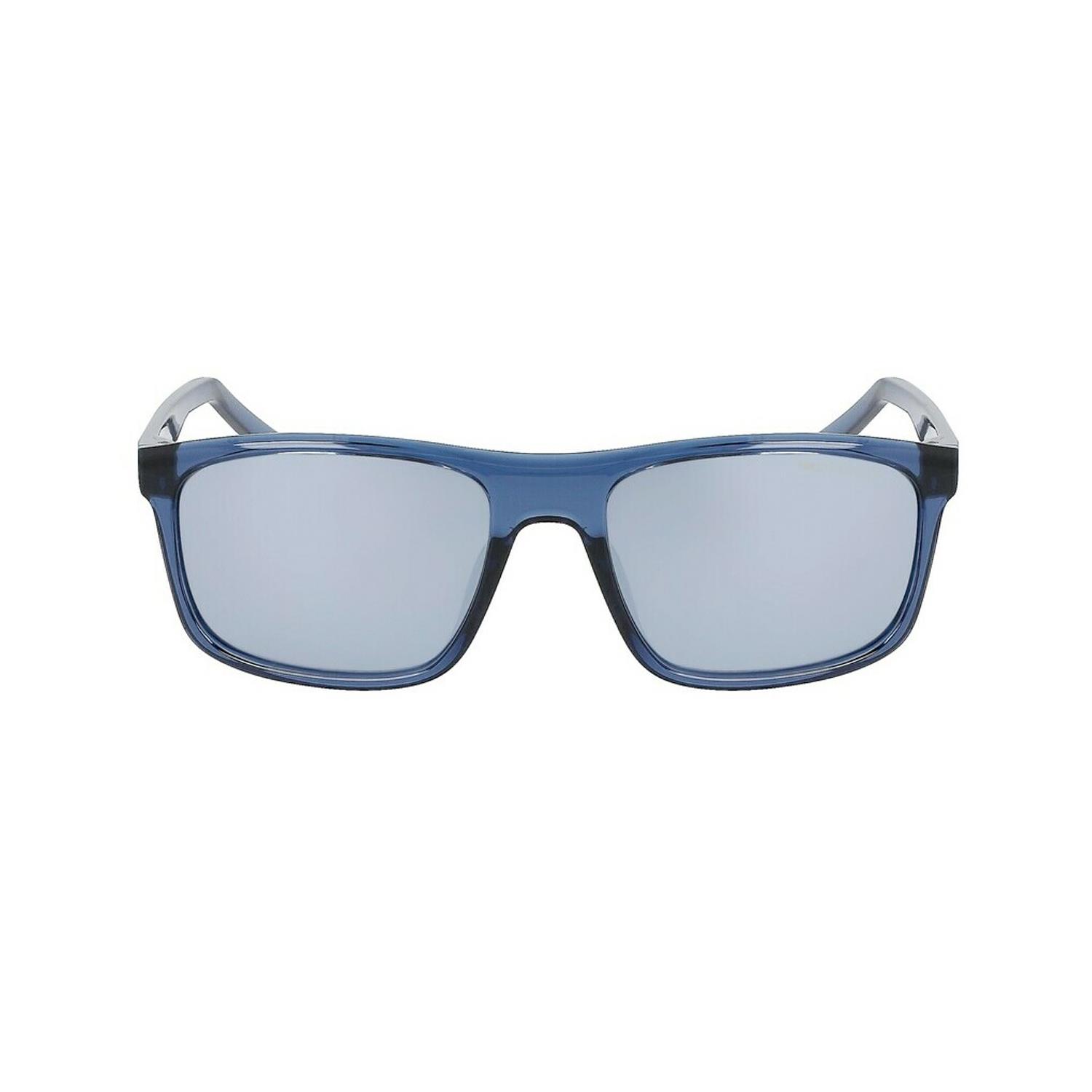 Nike Fire LP FD 1819 434 58 Unisex Aynalı Polarize Dikdörtgen Şeffaf Mavi Kemik Güneş Gözlüğü