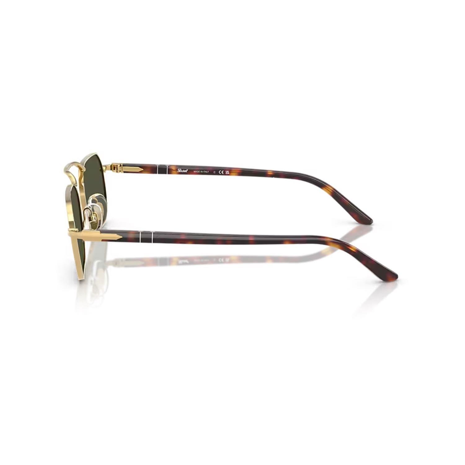 Persol PO 1020S 51531 57 Erkek Dikdörtgen Gold Metal Güneş Gözlüğü