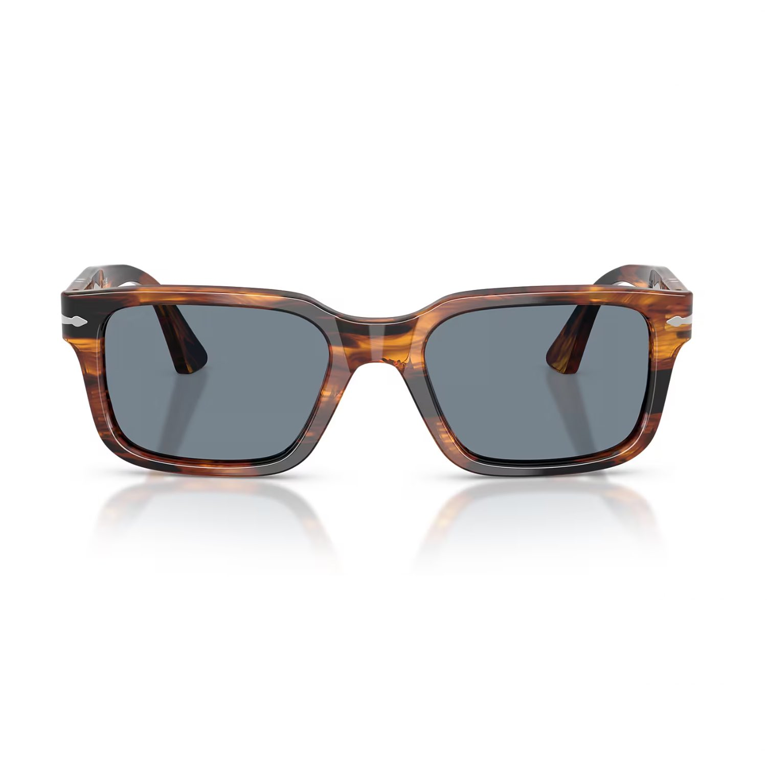 Persol PO 3272S 123556 53 Unisex Dikdörtgen Kırçıllı Kahverengi Kemik Güneş Gözlüğü