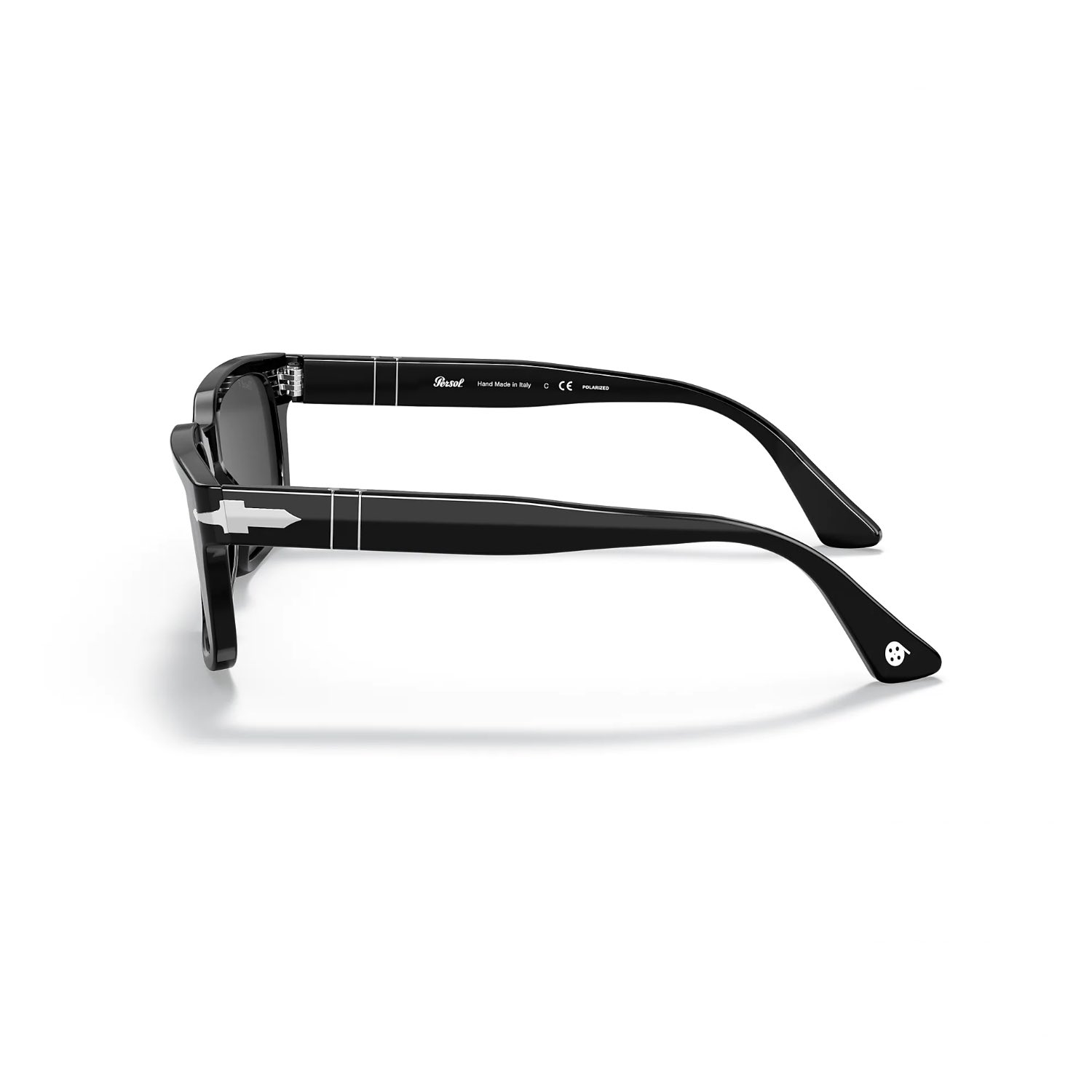 Persol PO 3272S 9548 53 Unisex Polarize Dikdörtgen Siyah Kemik Güneş Gözlüğü