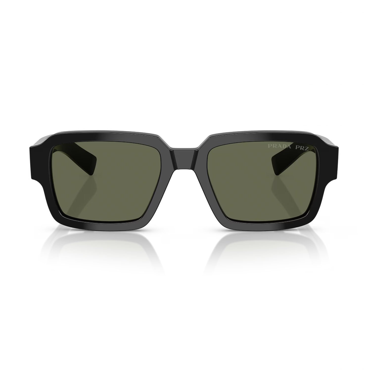 Prada PR 02ZS 1AB03R 52 Unisex Polarize Kare Siyah Kemik Güneş Gözlüğü