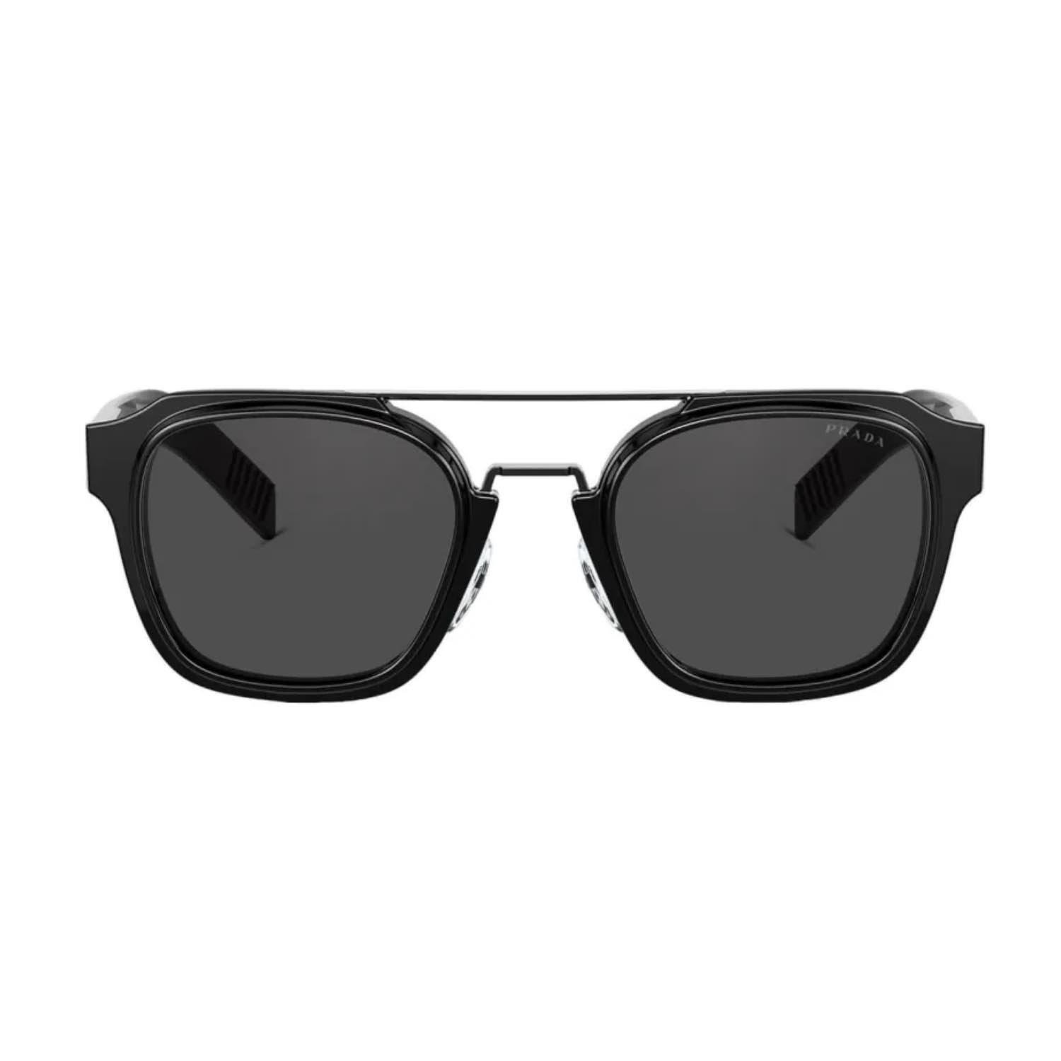 Prada PR 07WS 1AB5S0 50 Unisex Kare Siyah Kemik Güneş Gözlüğü