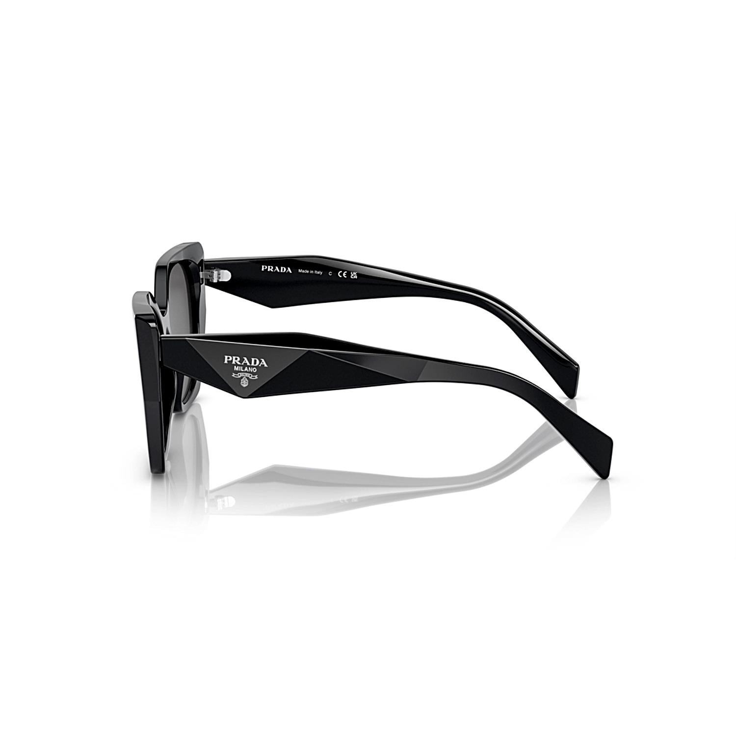 Prada PR 19ZS 1AB5S0 55 Kadın Cat Eye Siyah Kemik Güneş Gözlüğü