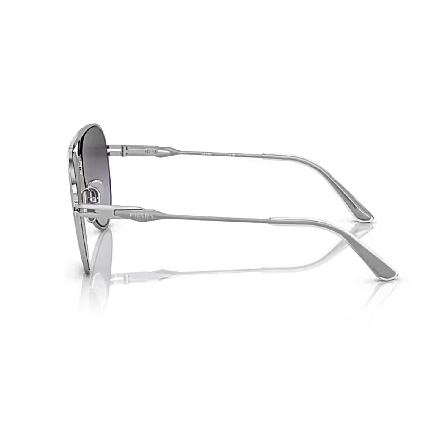 Prada PR 54ZS 1BC09S 57 Erkek Gümüş Damla Güneş Gözlüğü