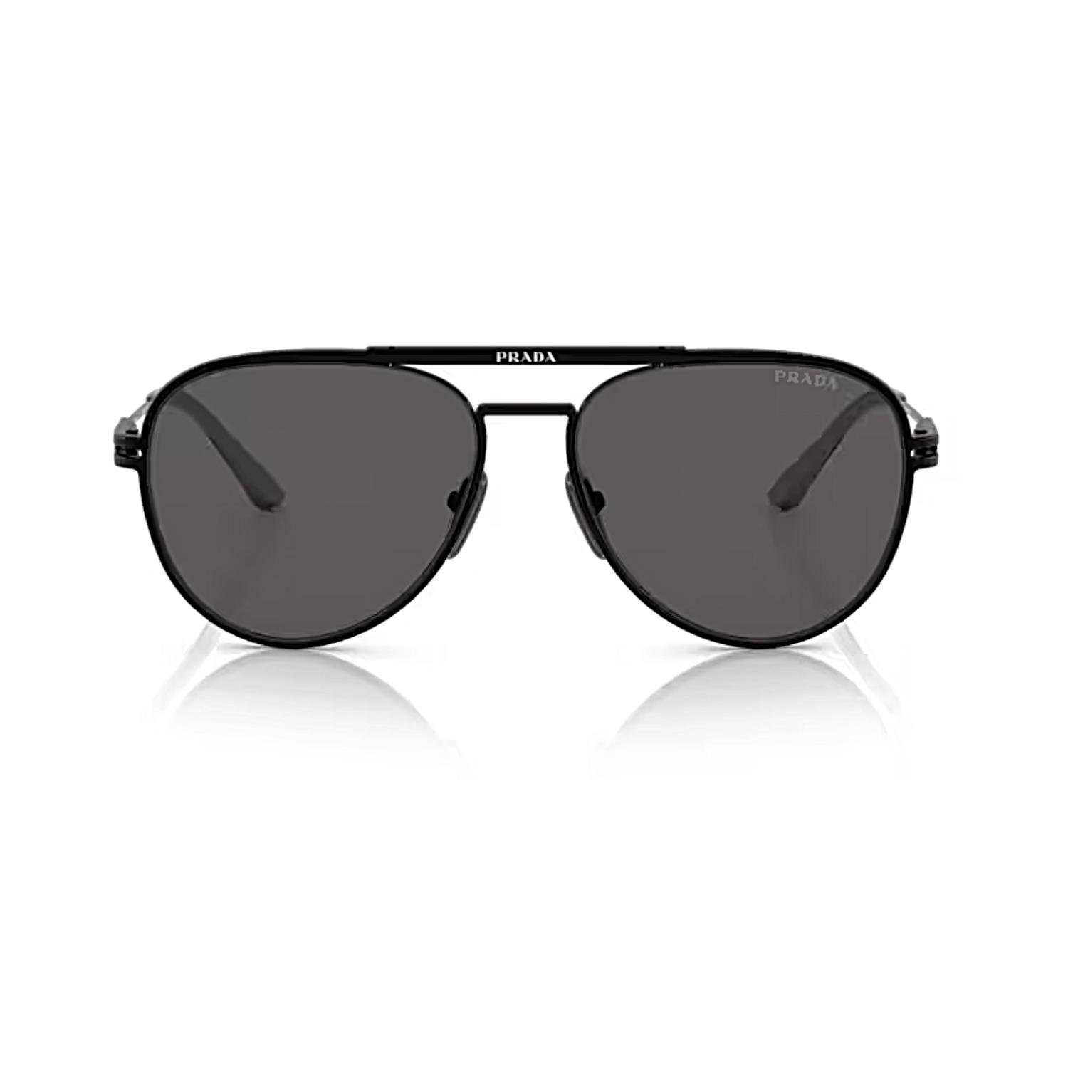 Prada PR 54ZS 1BO5S0 57 Erkek Siyah Damla Güneş Gözlüğü