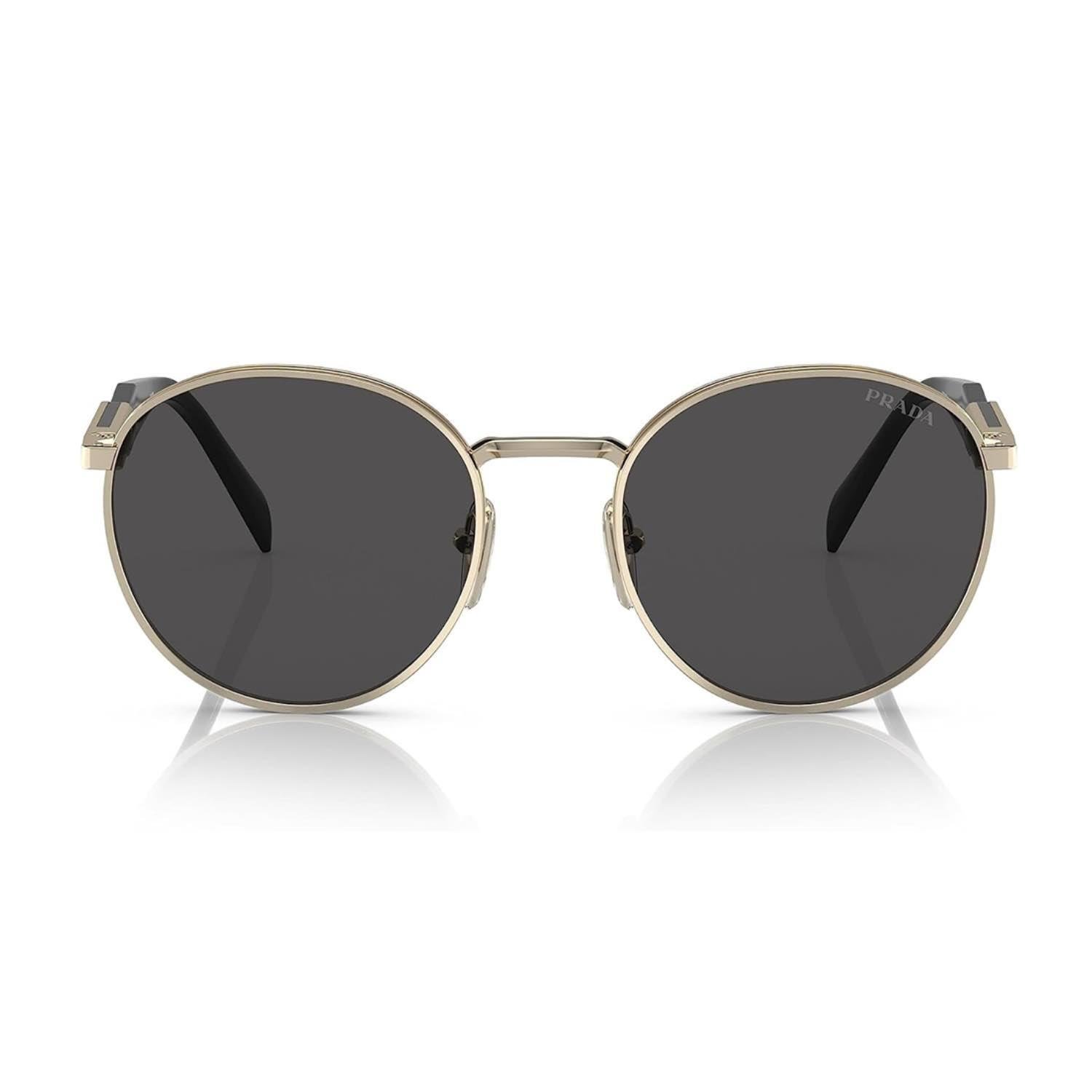 Prada Pr 56ZS ZVN5S0 54 Kadın Oval Gold Metal Güneş Gözlüğü