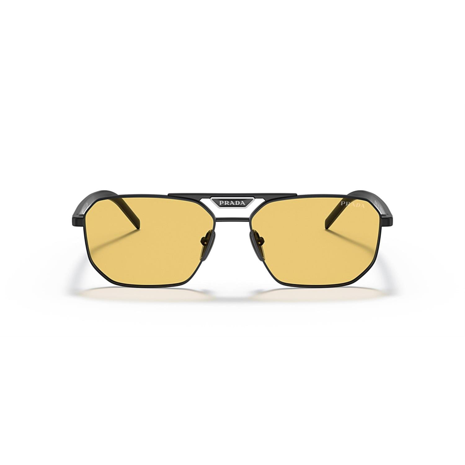 Prada PR 58YS 1BO0B7 57 Erkek Siyah Metal Erkek Güneş Gözlüğü