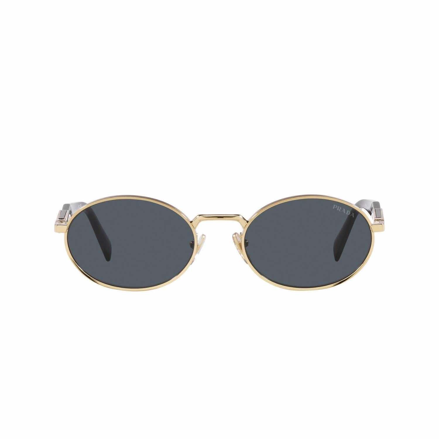 Prada Pr 65zs Zvn09t 55 Unisex Oval Gri Metal Güneş Gözlüğü