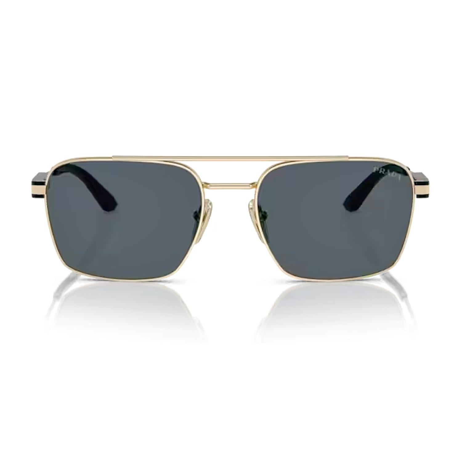 Prada PR 67ZS ZVN09T 56 Unisex Altın Metal Güneş Gözlüğü