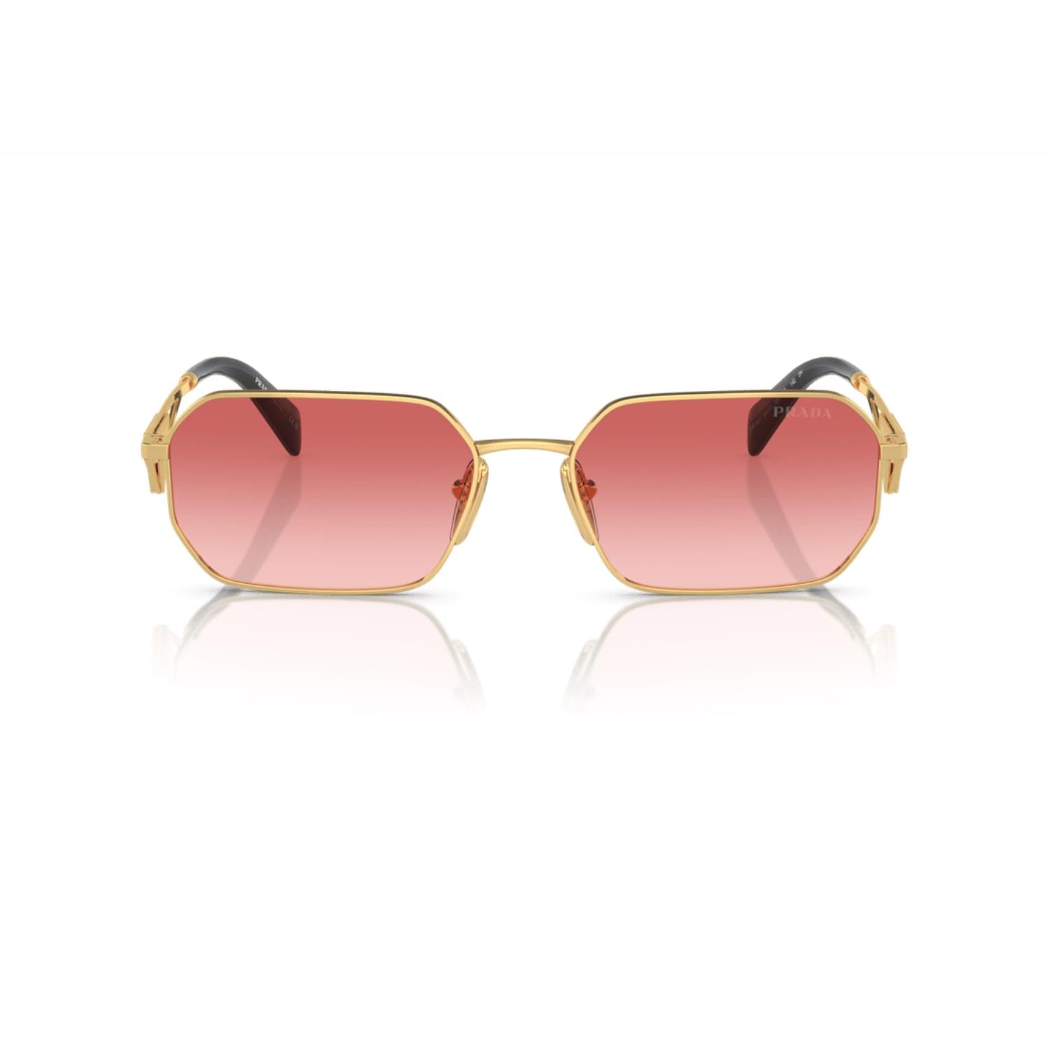 Prada PR A51S 5AK40C 58 Kadın Geometrik Gold Metal Güneş Gözlüğü