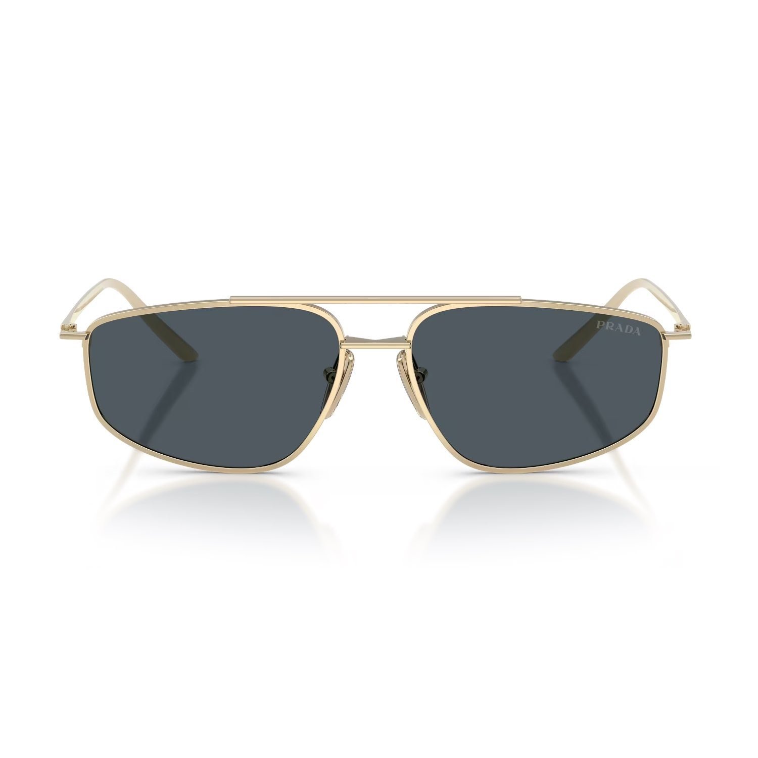 Prada PR C51S ZVN70B 58 Unisex Geometrik Gold Metal Güneş Gözlüğü
