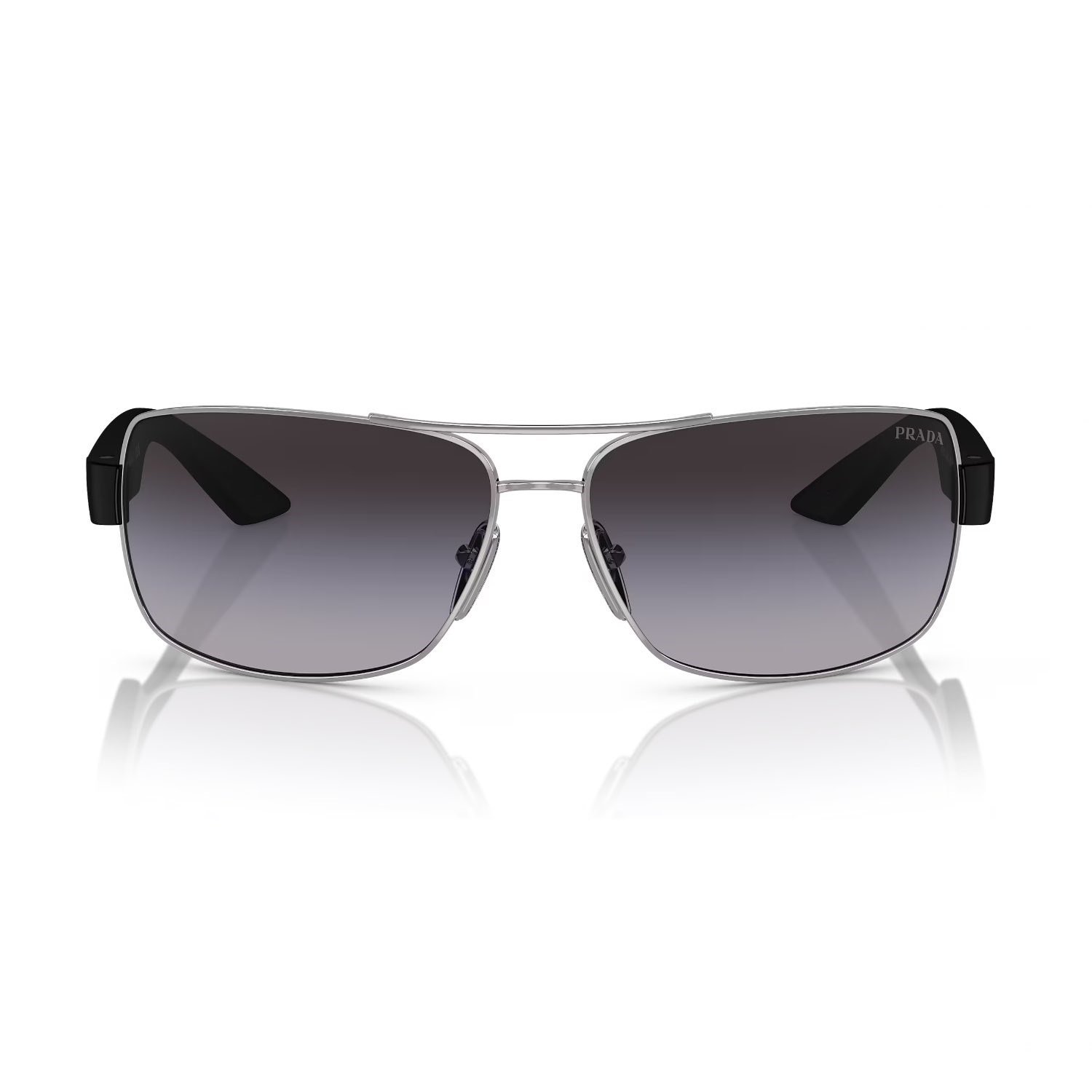 Prada PS 50ZS 1BC09U 56 Linea Rossa Erkek Yastık Gümüş Metal Güneş Gözlüğü
