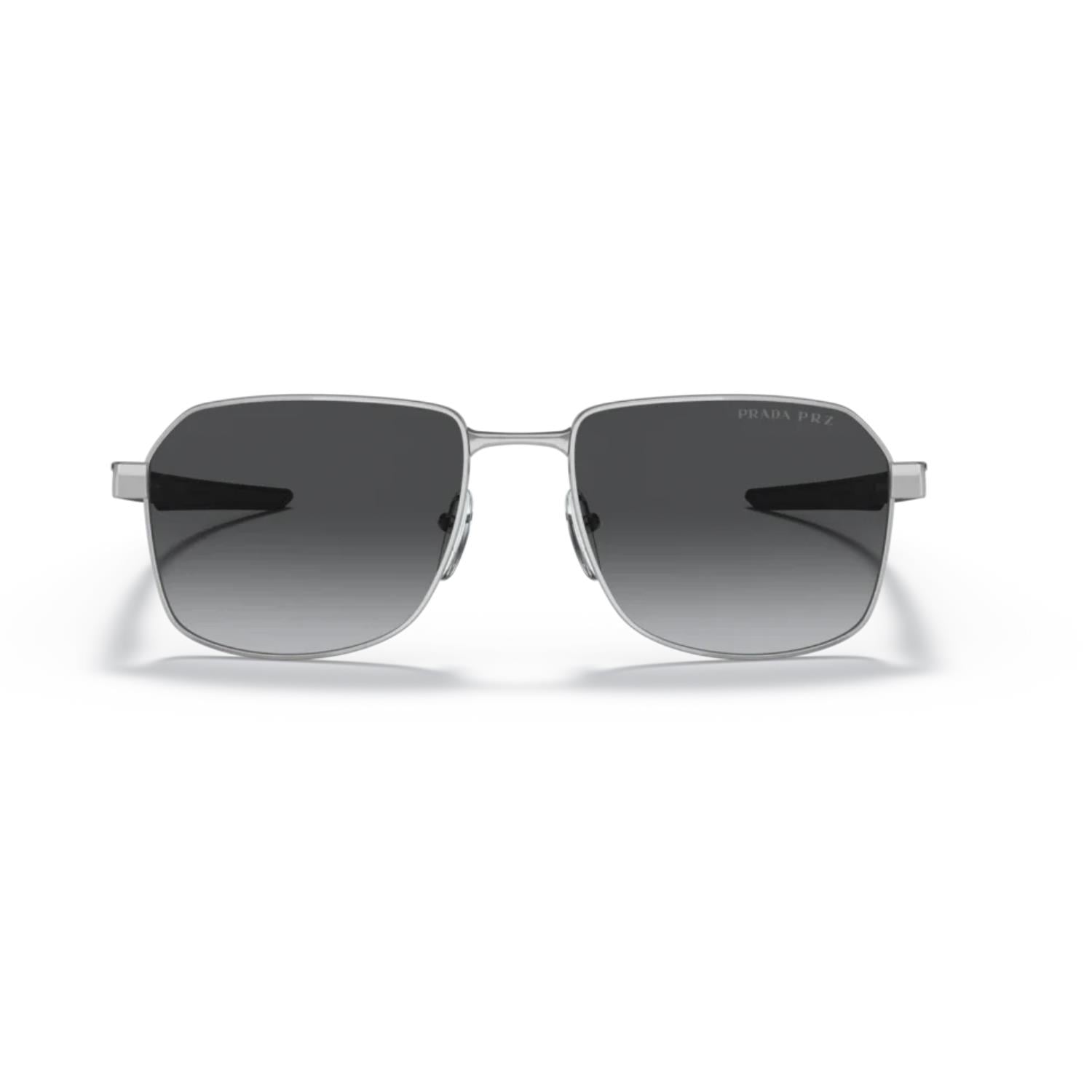 Prada PS 54WS 1BC06G 57 Kadın Geometrik Gümüş Metal Güneş Gözlüğü