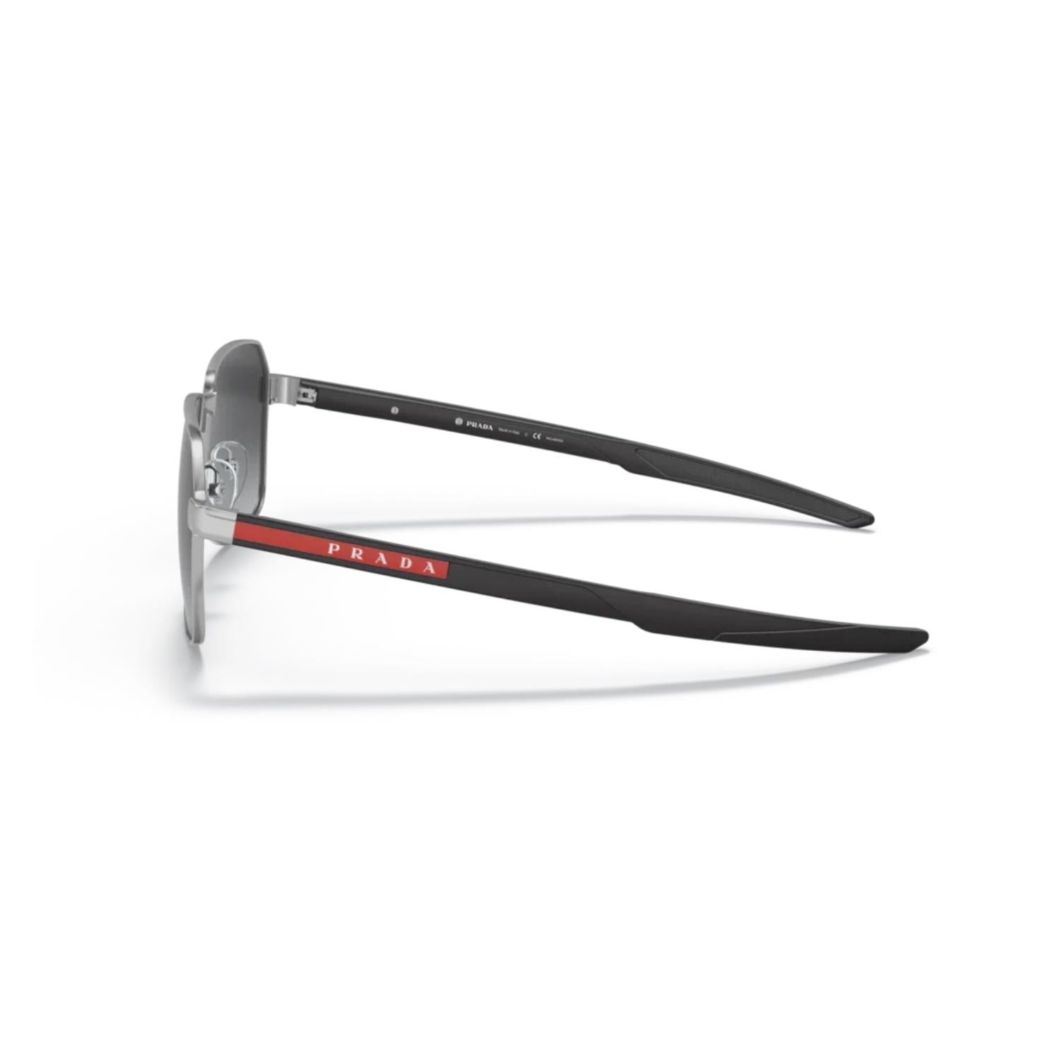 Prada PS 54WS 1BC06G 57 Kadın Geometrik Gümüş Metal Güneş Gözlüğü