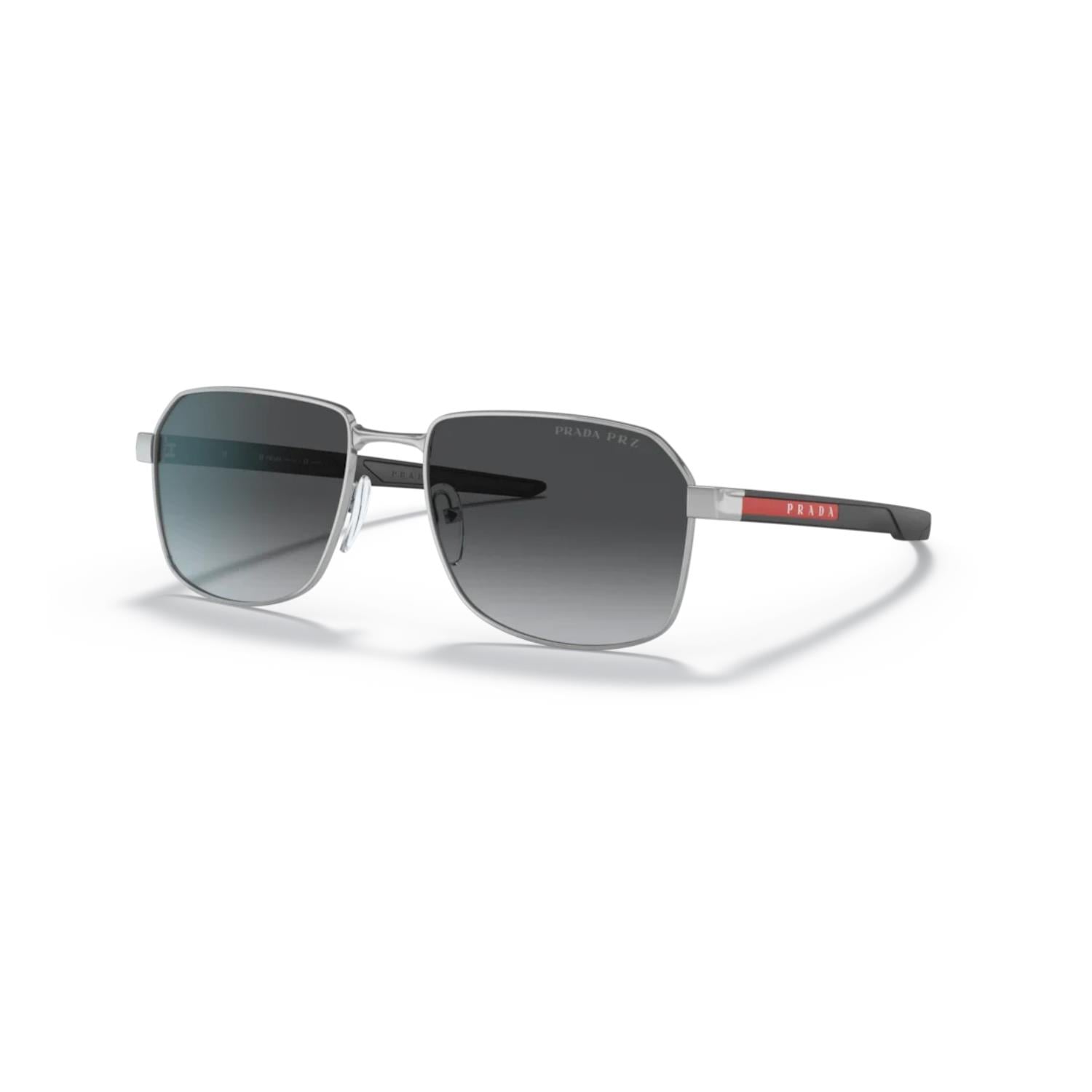 Prada PS 54WS 1BC06G 57 Kadın Geometrik Gümüş Metal Güneş Gözlüğü