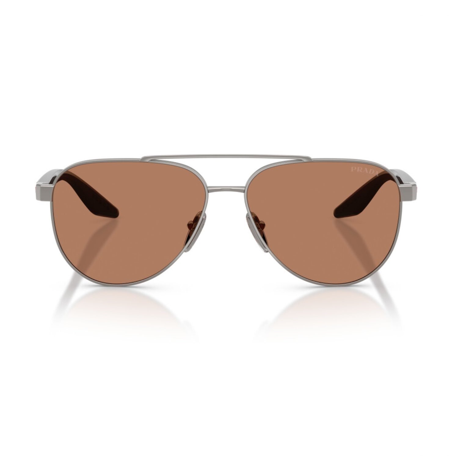 Prada PS A52S 5AV20D 58 Linea Rossa Erkek Pilot Gun Metal Güneş Gözlüğü
