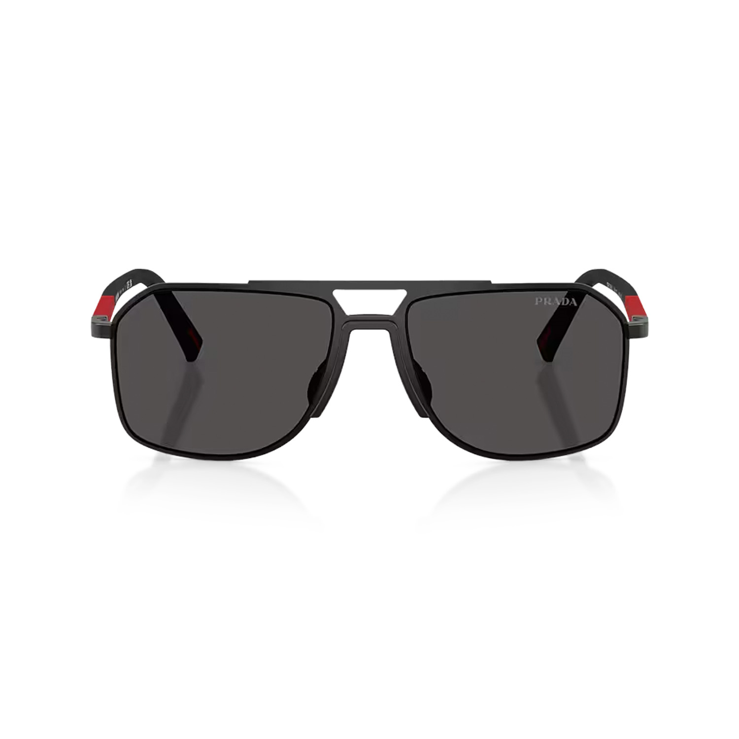 Prada PS B51S 1BO06F 56 Linea Rossa Erkek Geometrik Siyah Metal Güneş Gözlüğü