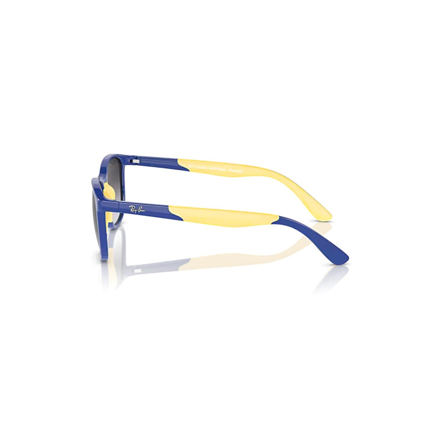 Ray-Ban Junior RJ9077S 71328G 49 Çocuk Kare Mavi Sarı Kemik Güneş Gözlüğü