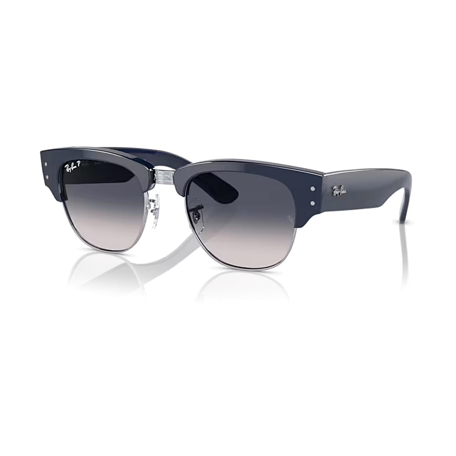 Ray Ban RB 0316S 136678 53 Mega Clubmaster Polarize Unisex Kare Lacivert Kemik Güneş Gözlüğü