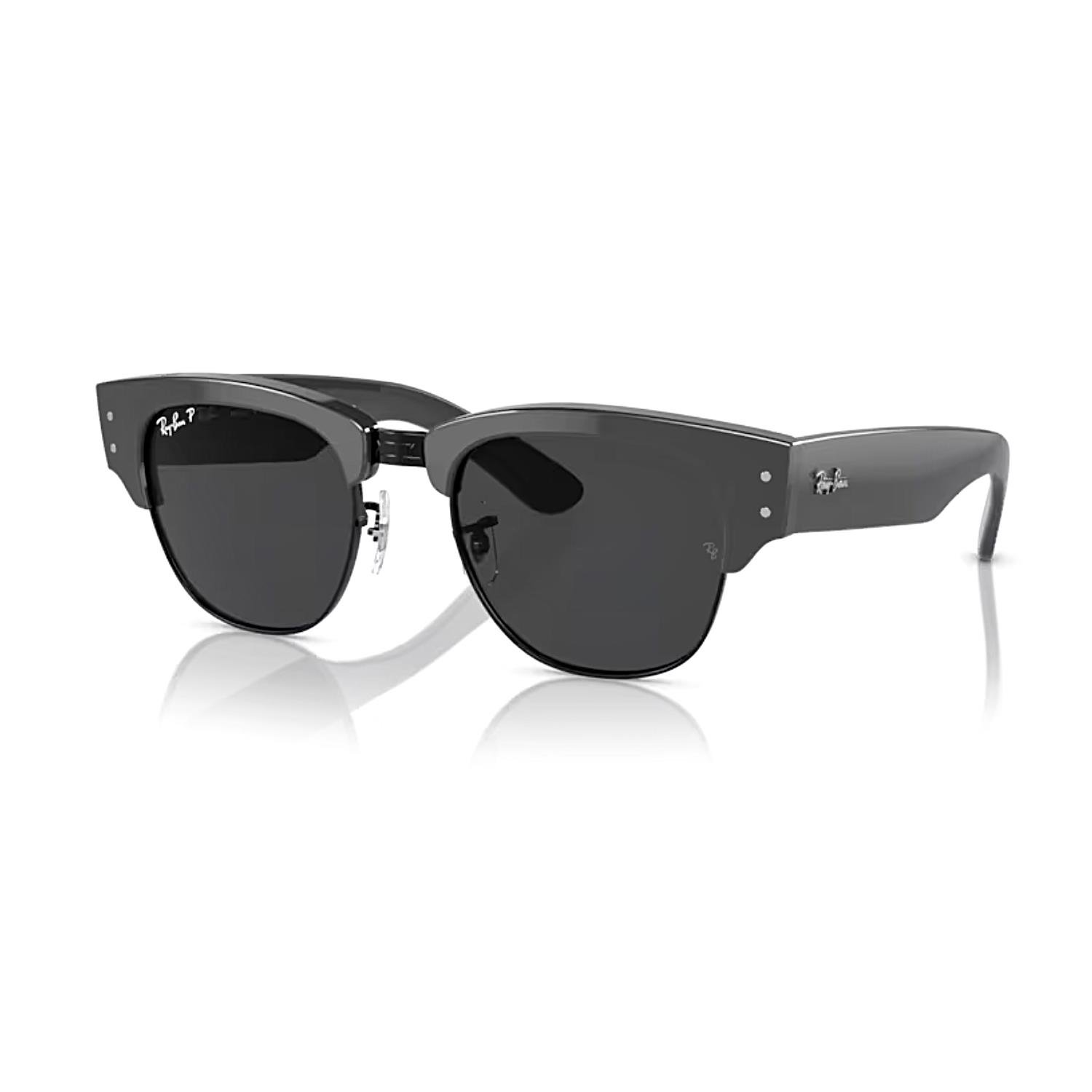Ray Ban RB 0316S 136748 53 Mega Clubmaster Polarize Unisex Kare Siyah Kemik Güneş Gözlüğü