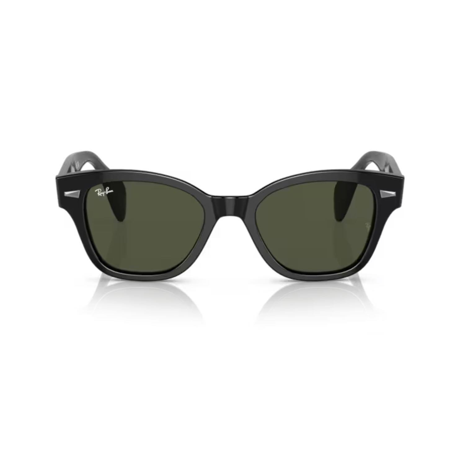 Ray-Ban RB 0880S 90131 52 Unisex Kare Siyah Kemik Güneş Gözlüğü