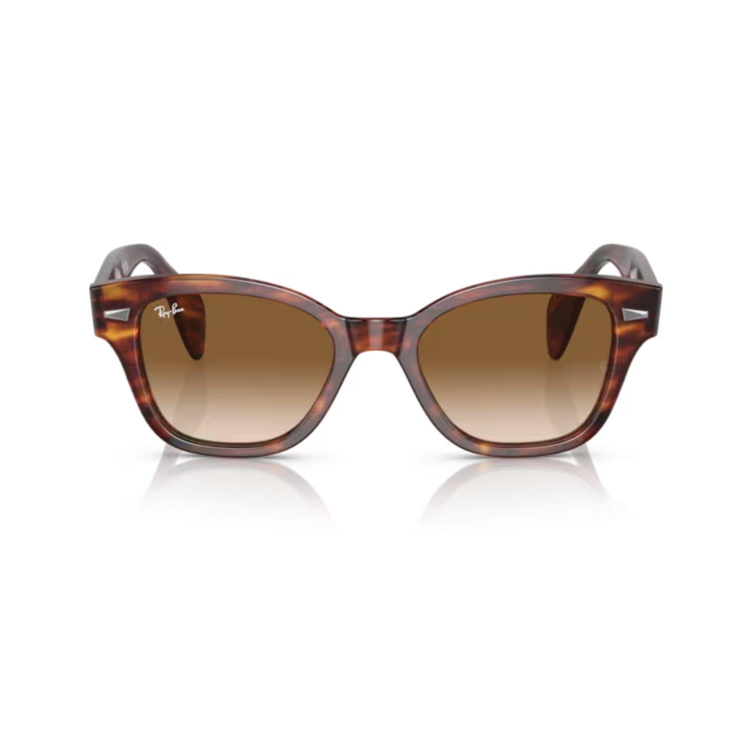 Ray-Ban RB 0880S 95451 52 Unisex Kare Kırçıllı Kahverengi Kemik Güneş Gözlüğü