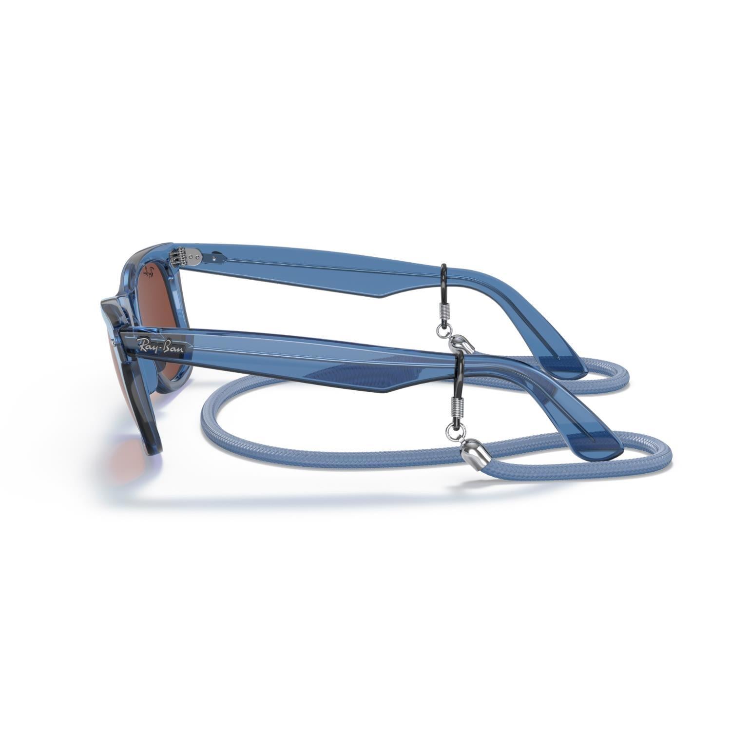 Ray-Ban RB 2140 6587C5 50 Wayfarer Unisex Şeffaf Mavi Kemik Güneş Gözlüğü