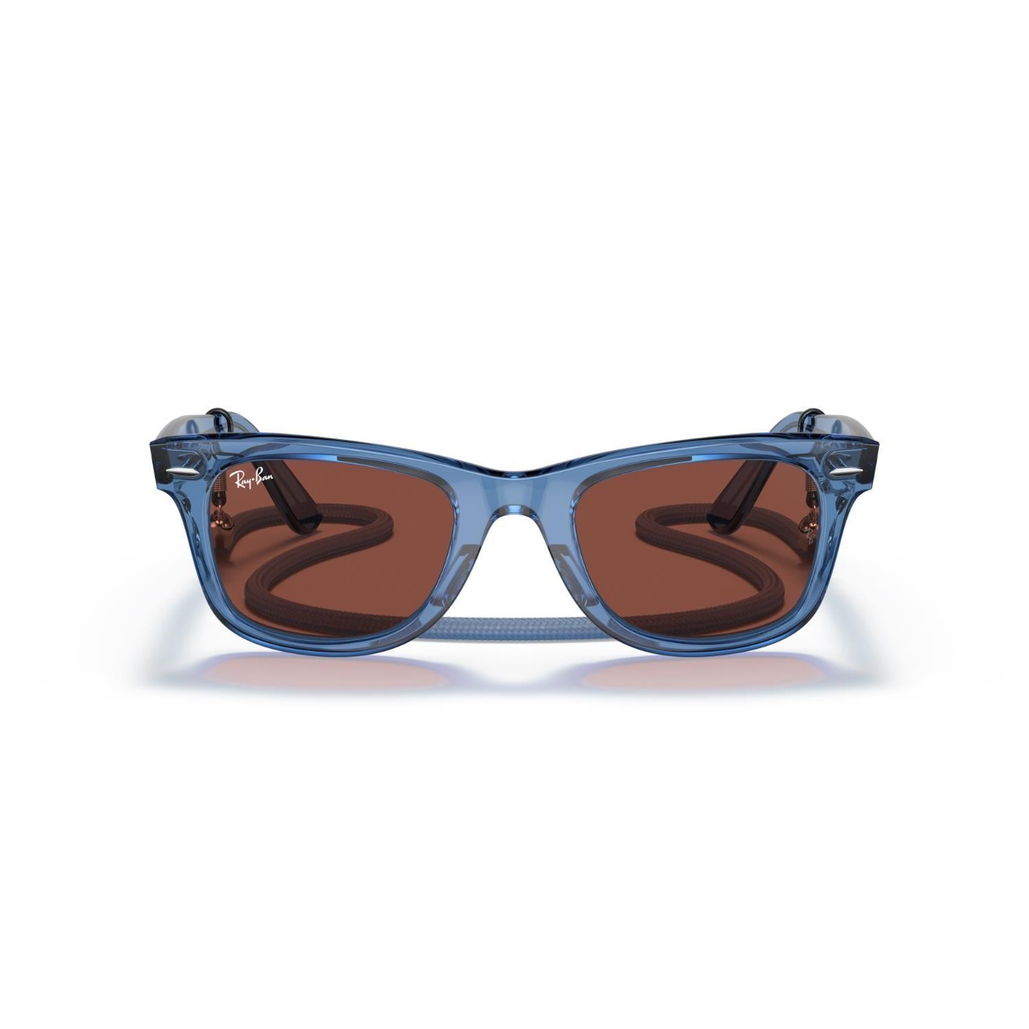 Ray-Ban RB 2140 6587C5 50 Wayfarer Unisex Şeffaf Mavi Kemik Güneş Gözlüğü