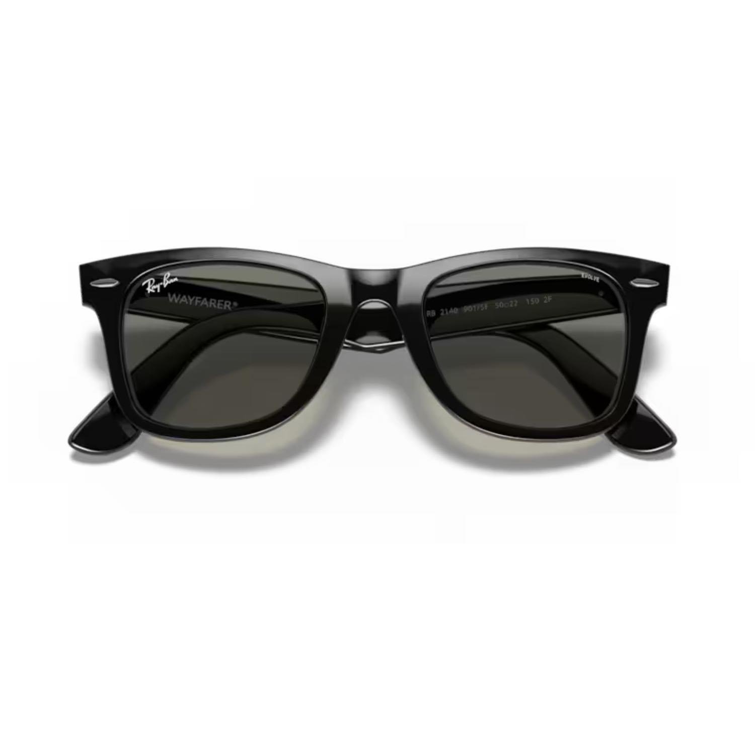 Ray-Ban RB 2140 9015F 54 Wayfarer Photochromic Unisex Kare Siyah Kemik Güneş Gözlüğü