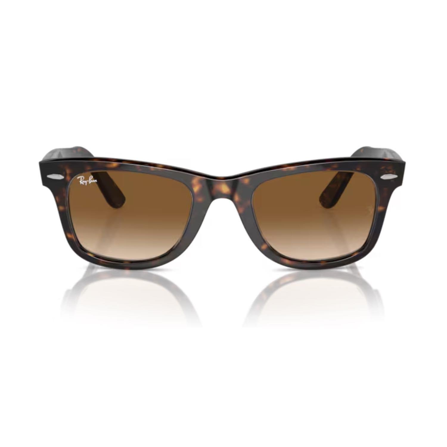 Ray-Ban RB 2140 90251 50 Wayfarer Unisex Dikdörtgen Kırçıllı Kahverengi Kemik Güneş Gözlüğü