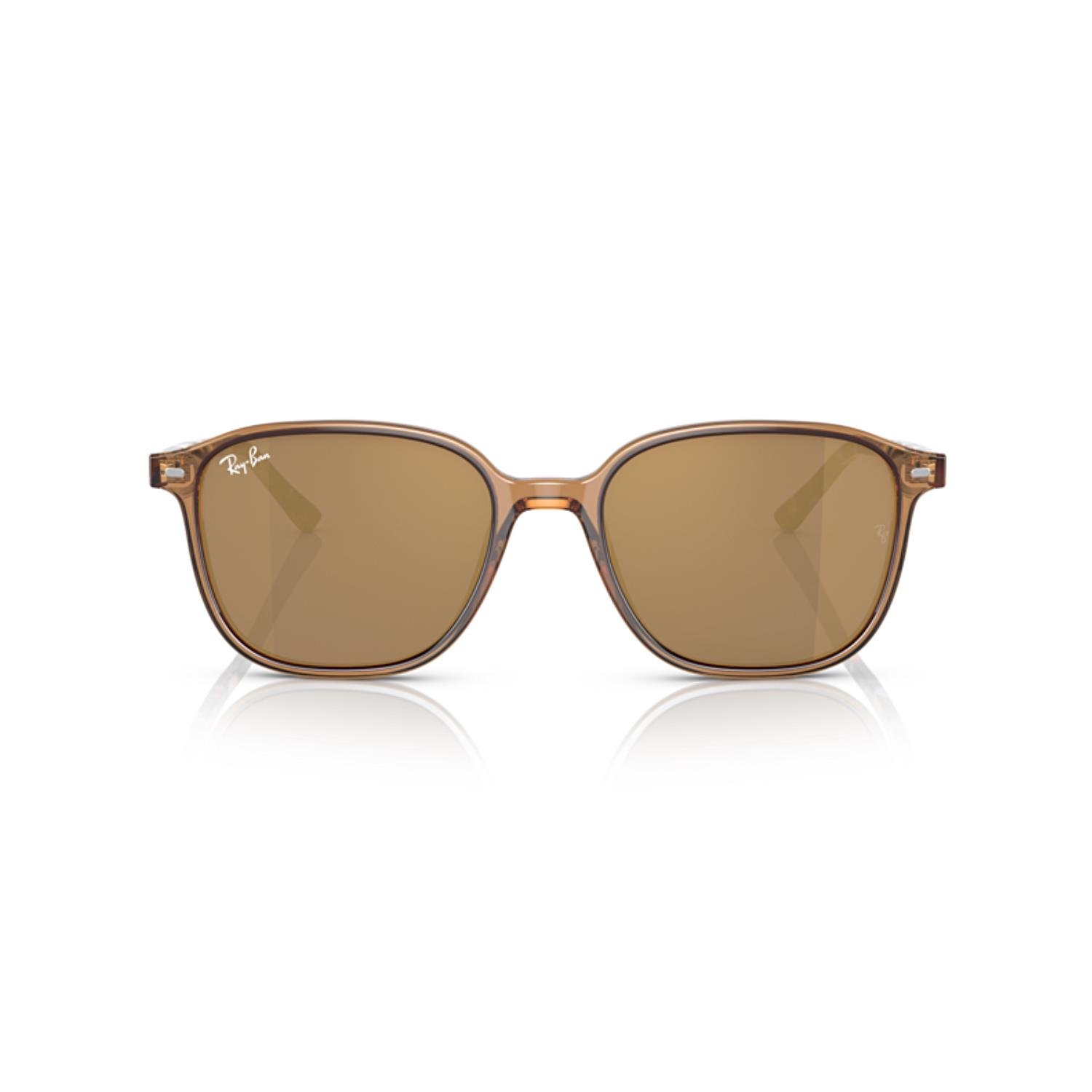 Ray-Ban RB 2193 663693 51 Leonard Unisex Aynalı Şeffaf Kahverengi Kemik Güneş Gözlüğü