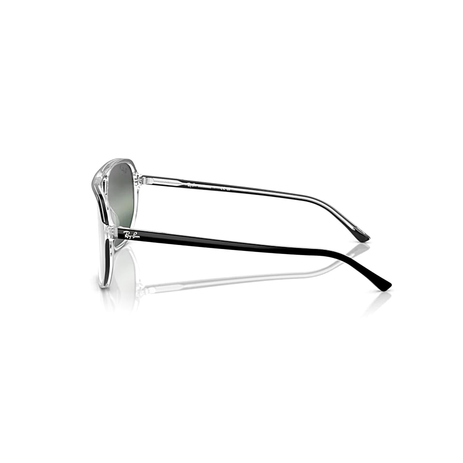 Ray-Ban RB 2205 1294G6 60 Bill One Polarize Unisex Geometrik Şeffaf Gri Siyah Kemik Güneş Gözlüğü
