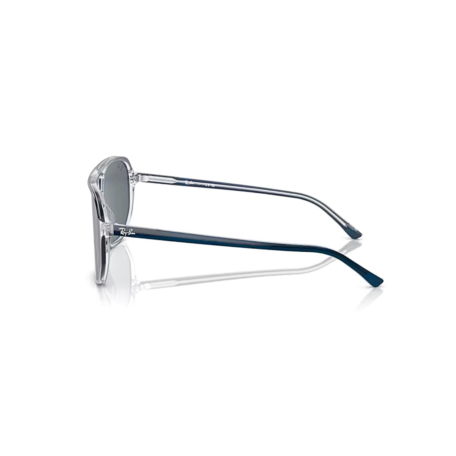 Ray-Ban RB 2205 1397R5 60 Bill One Unisex Geometrik Şeffaf Mavi Kemik Güneş Gözlüğü 