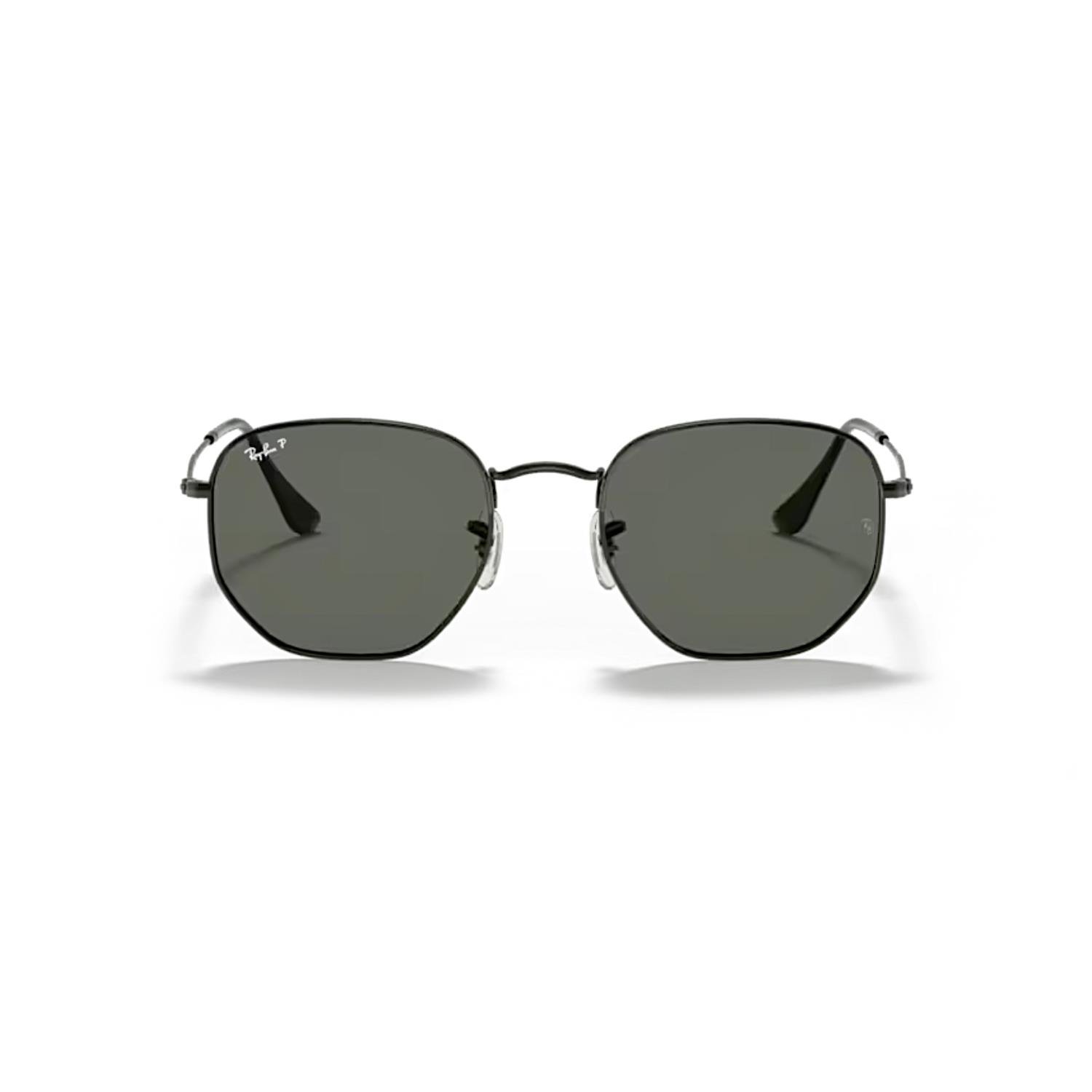 Ray-Ban RB 3548N 00258 51 Hexagonal Unisex Polarize Siyah Metal Güneş Gözlüğü
