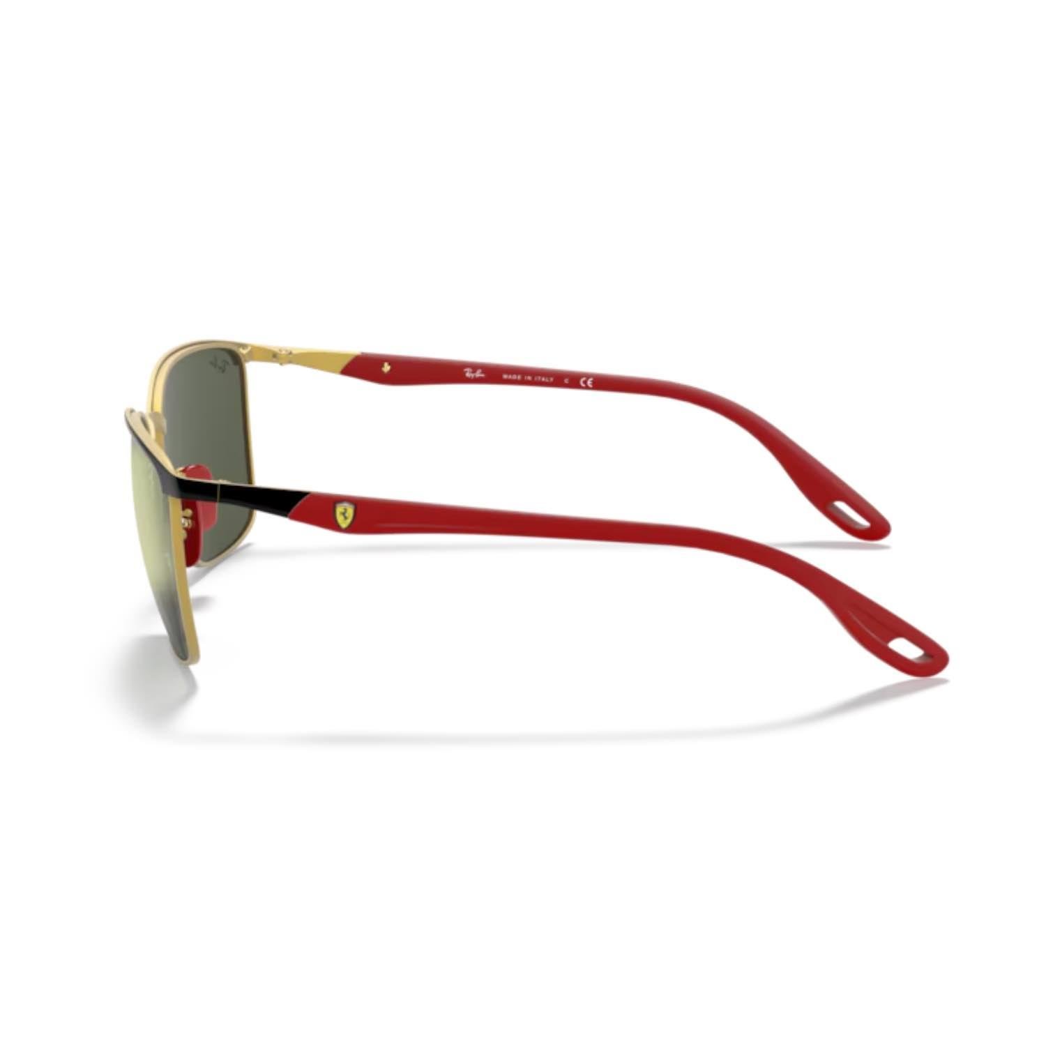 Ray-Ban RB 3673M F06171 56 Scuderia Ferrari Unisex Oval Siyah Metal Güneş Gözlüğü