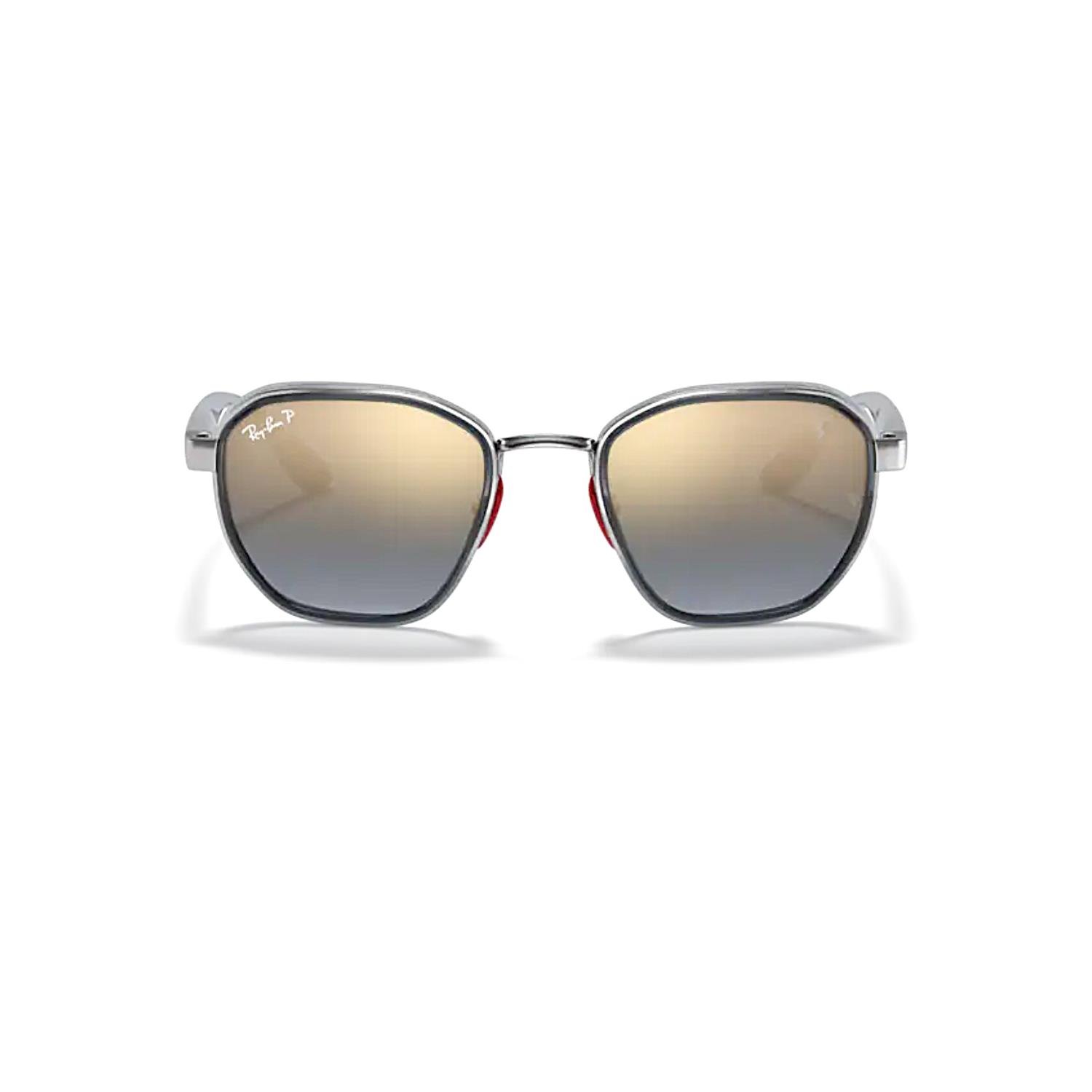 Ray-Ban RB 3674M F001JO 51 Scuderia Ferrari Polarize Unisex Geometrik Bronz Metal Güneş Gözlüğü