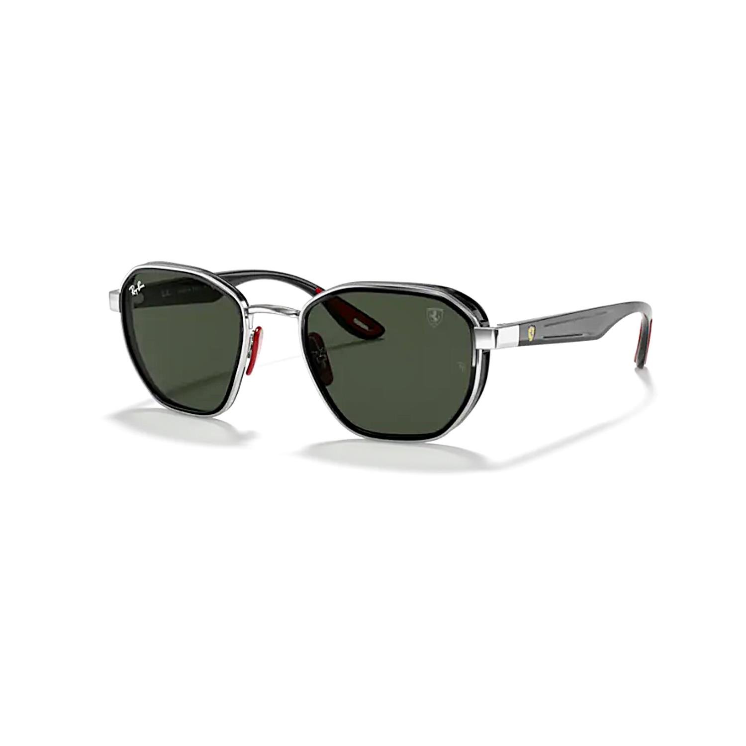 Ray-Ban RB 3674M F00771 51 Scuderia Ferrari Unisex Geometrik Gümüş Metal Güneş Gözlüğü