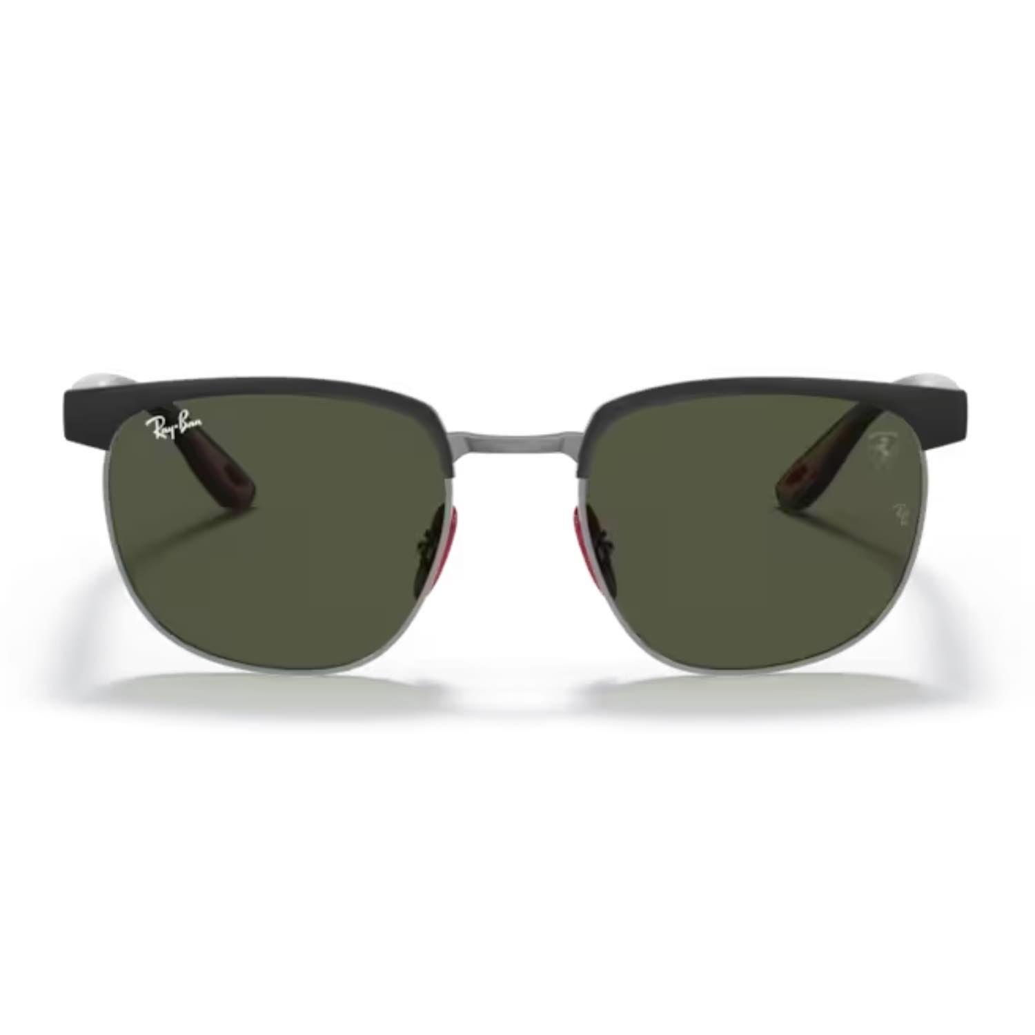 Ray-Ban RB 3698M F07331 53 Scuderia Ferrari Unisex Oval Siyah Metal Güneş Gözlüğü