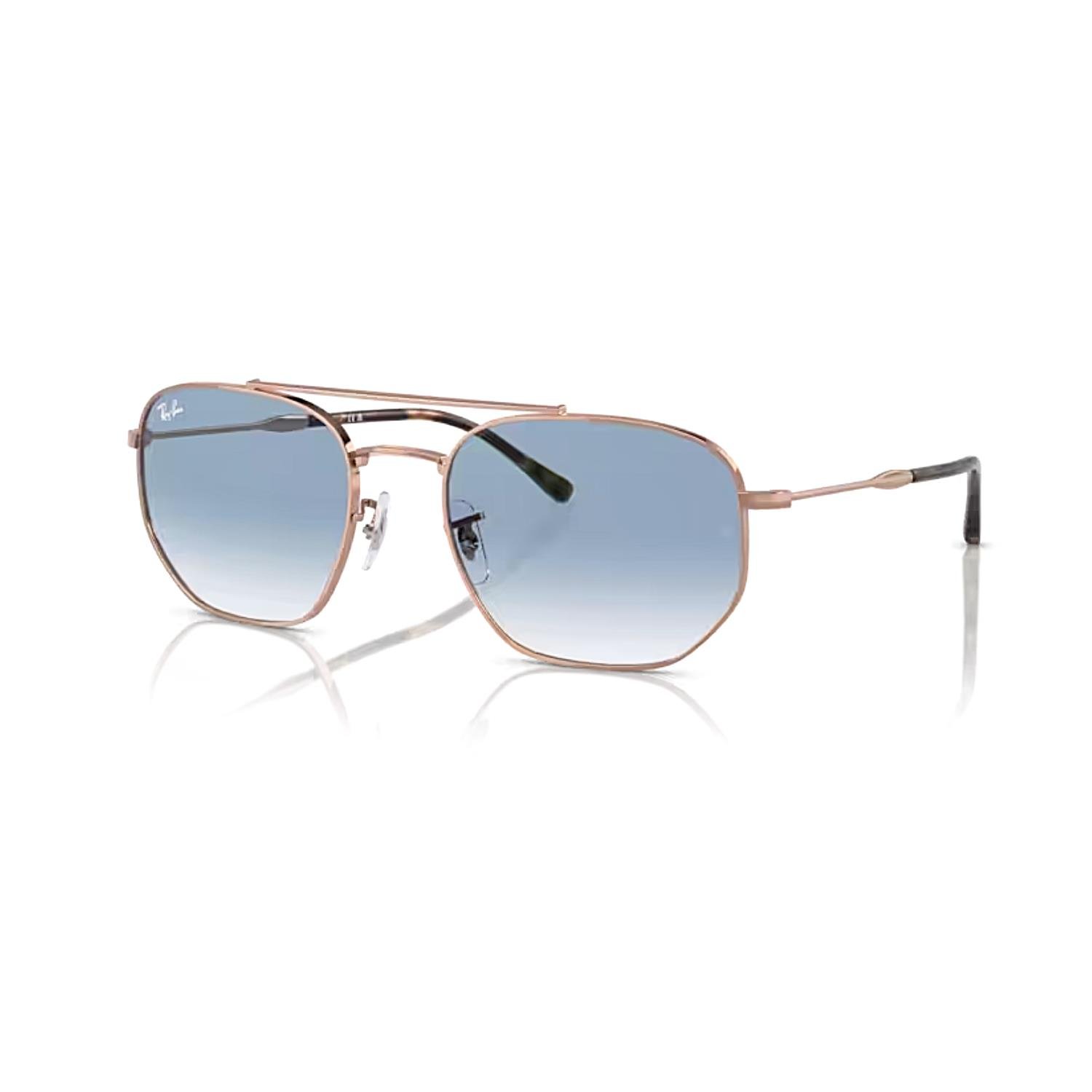 Ray-Ban RB 3707 92023F 57 Unisex Geometrik Rose Gold Metal Güneş Gözlüğü