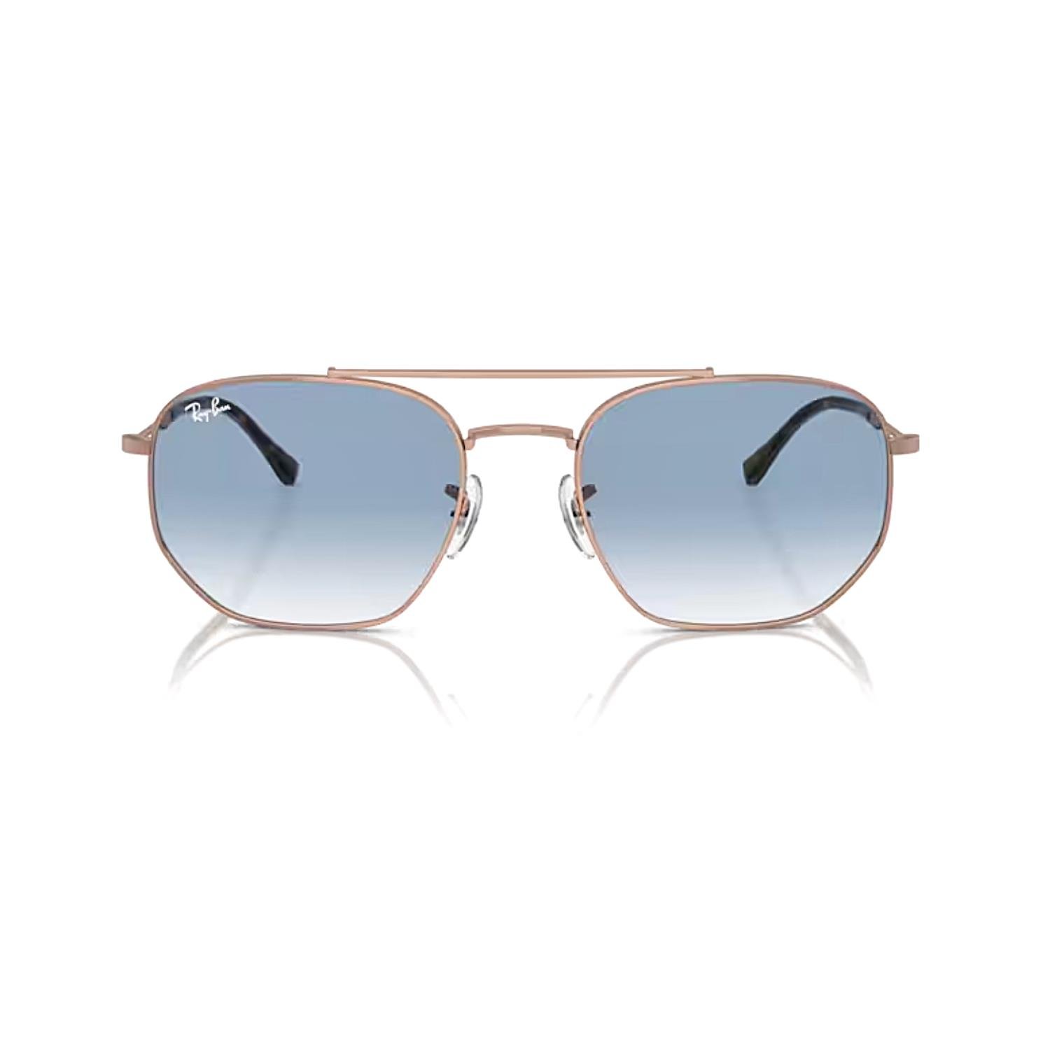 Ray-Ban RB 3707 92023F 57 Unisex Geometrik Rose Gold Metal Güneş Gözlüğü