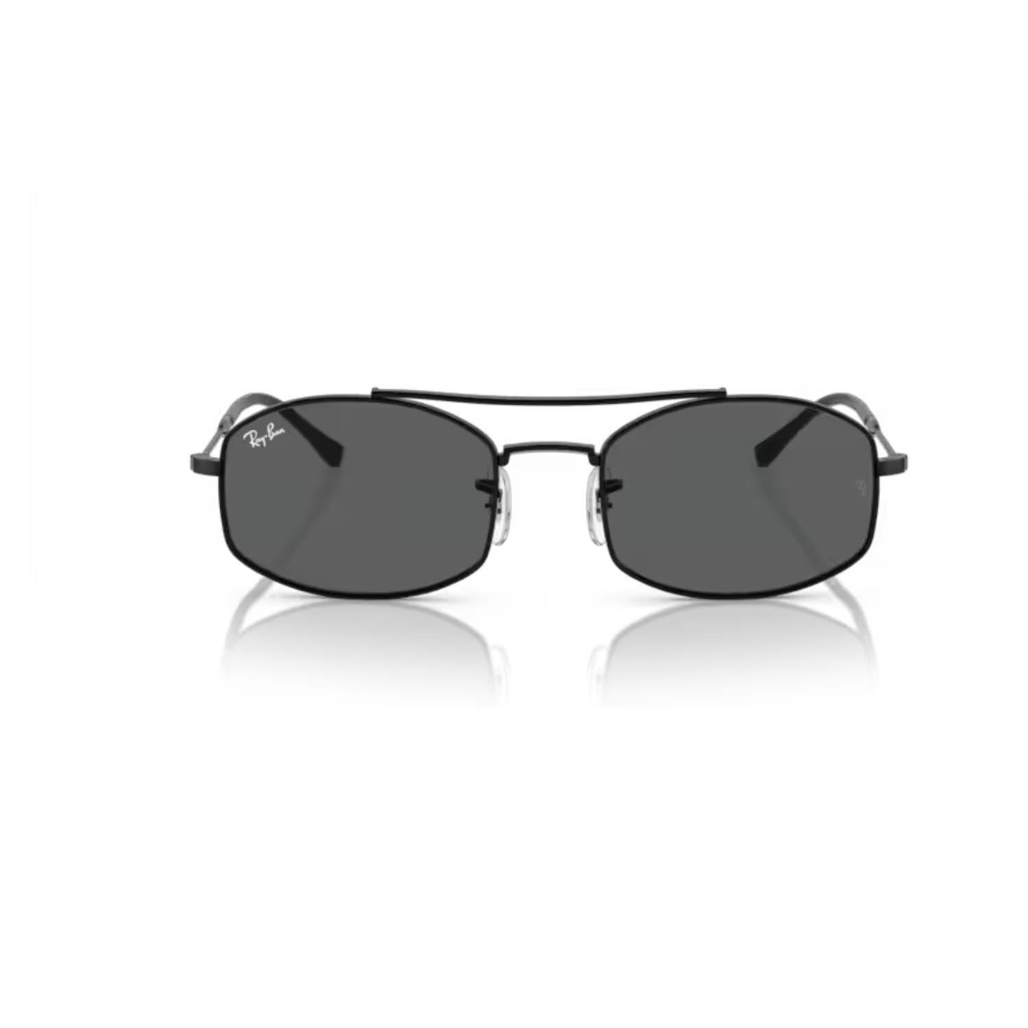 Ray-Ban RB 3719 002B1 54 Unisek Oval Siyah Metal Güneş Gözlüğü