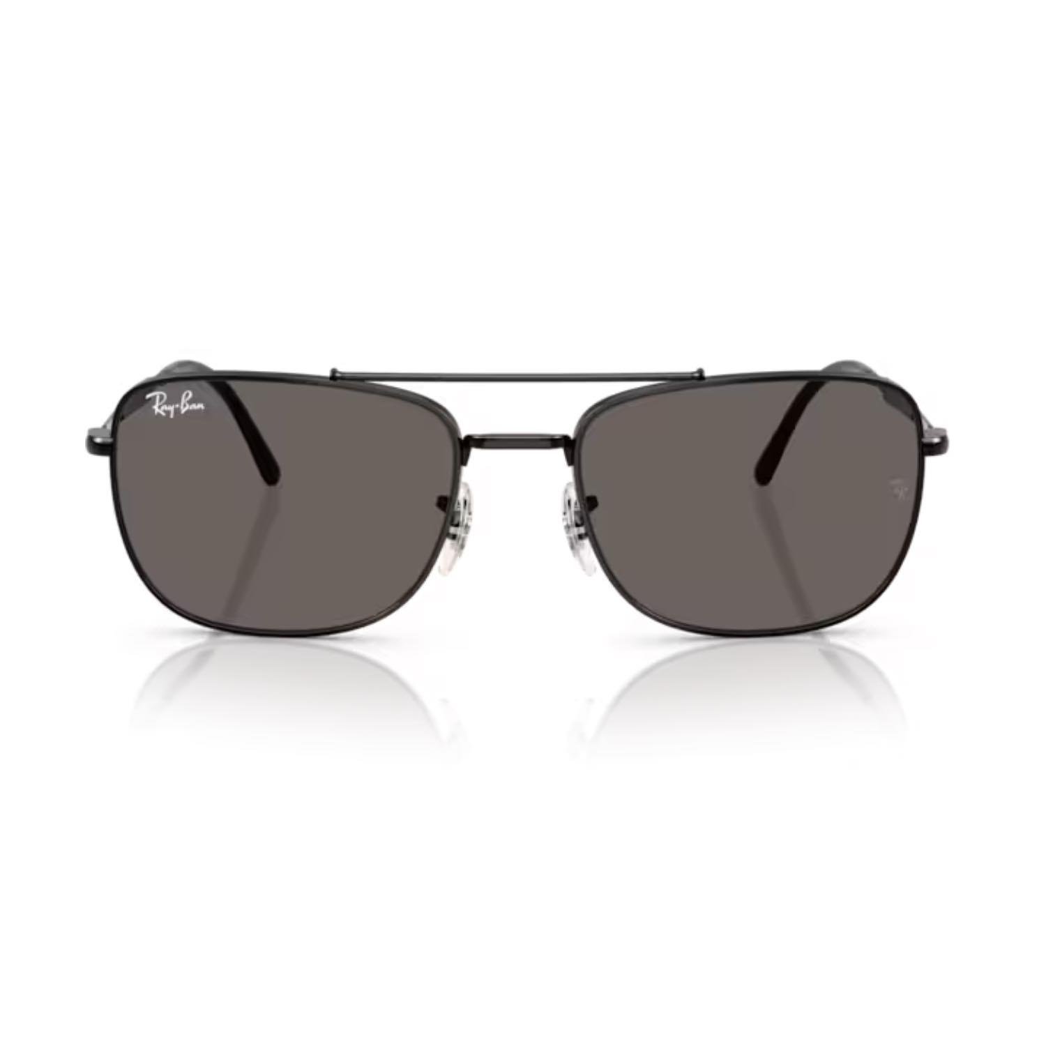 Ray-Ban RB 3755 002 B1 59 Unisex Pilot Siyah Metal Güneş Gözlüğü