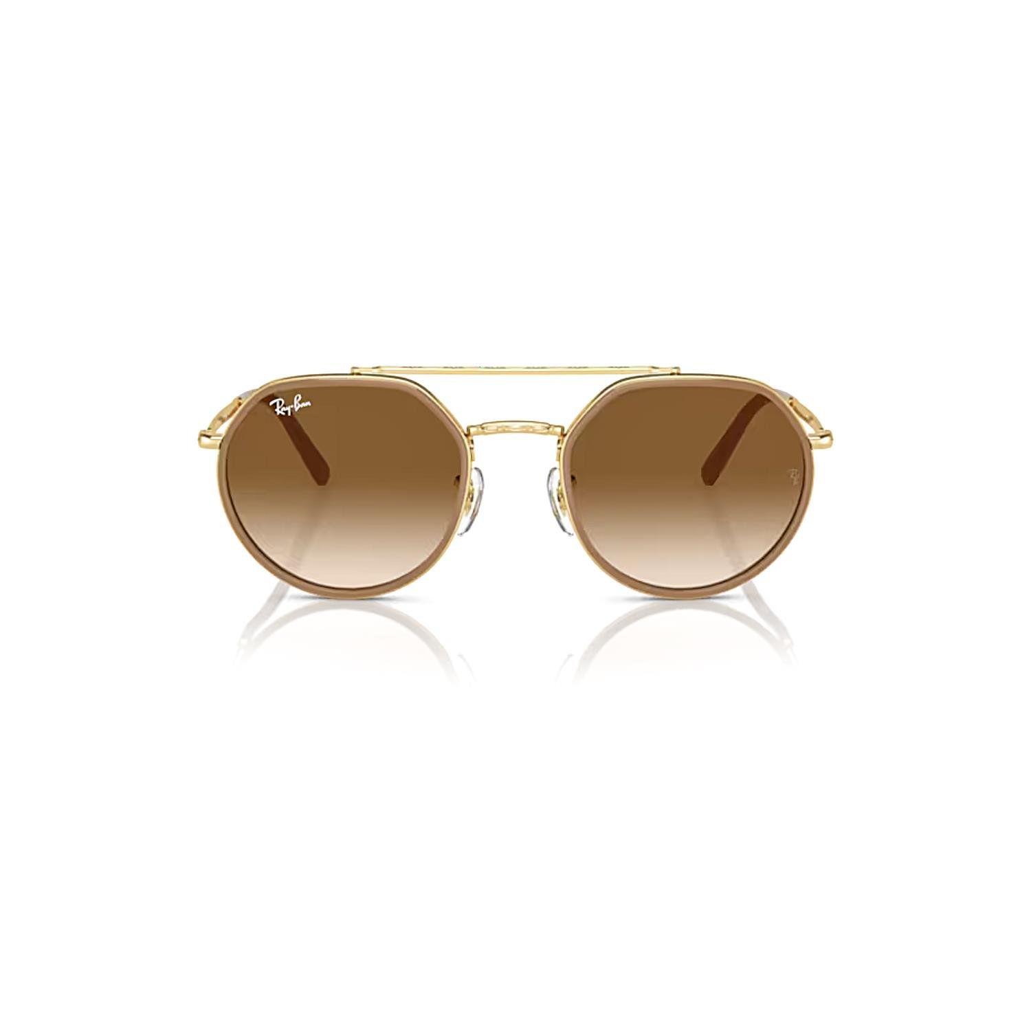 Ray-Ban RB 3765 00151 53 Unisex Geometrik Gold Metal Güneş Gözlüğü