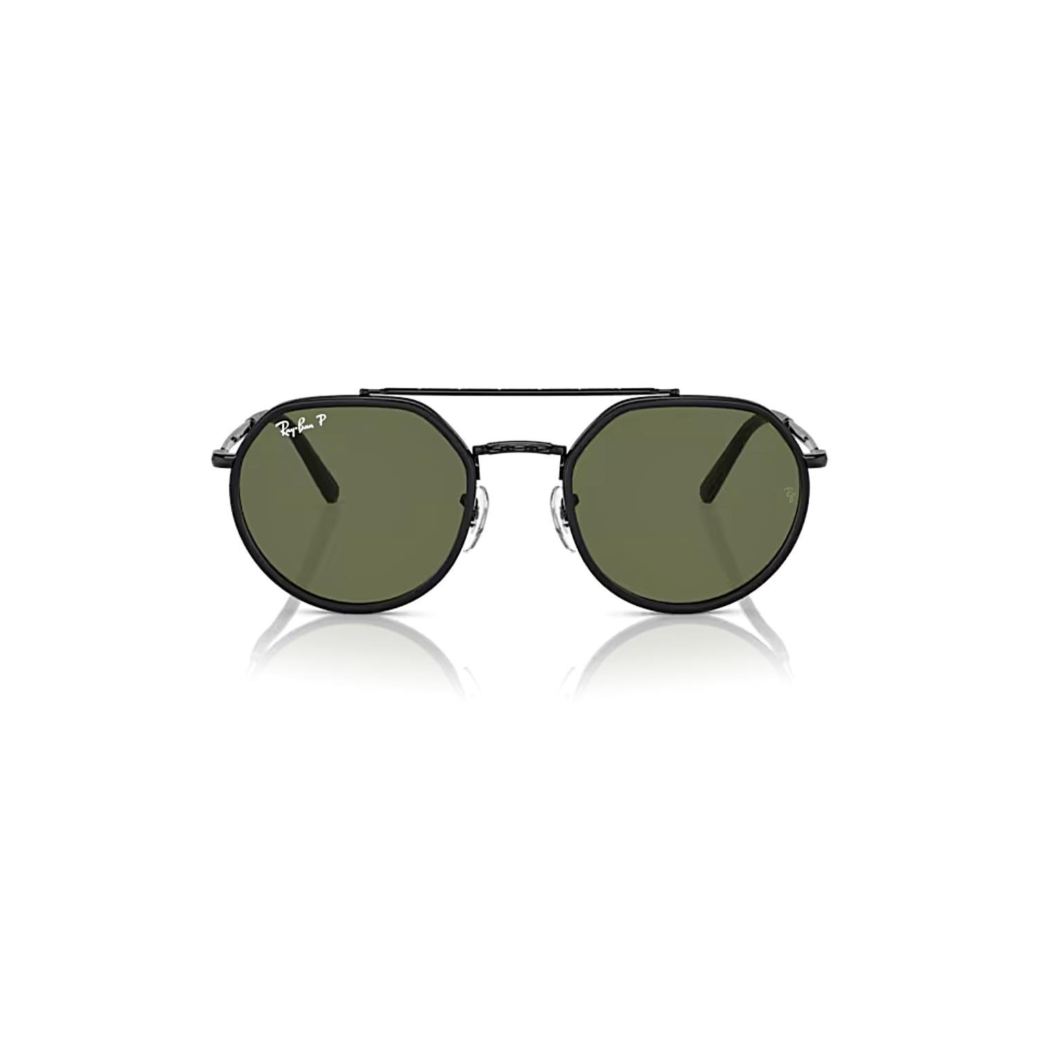 Ray-Ban RB 3765 00258 53 Polarize Unisex Geometrik Siyah Metal Güneş Gözlüğü