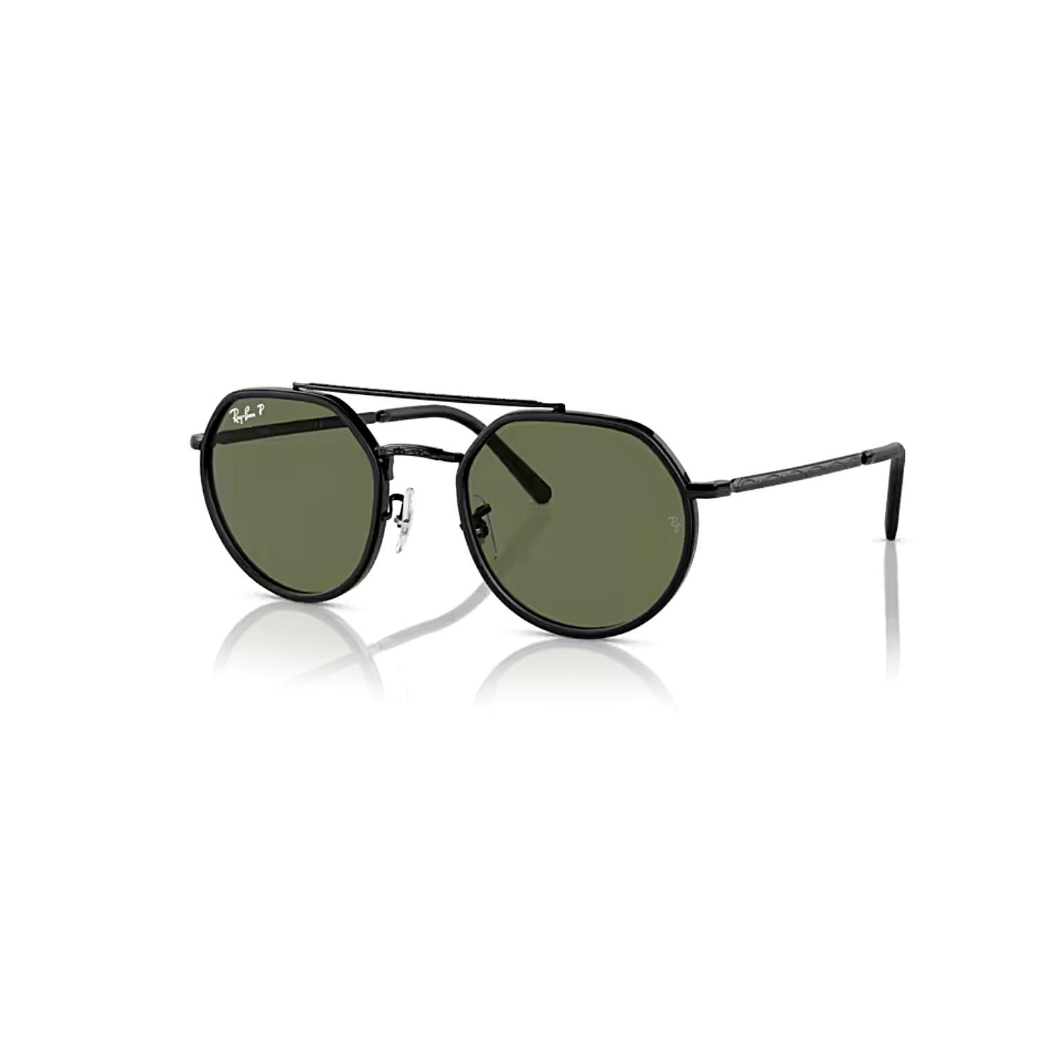 Ray-Ban RB 3765 00258 53 Polarize Unisex Geometrik Siyah Metal Güneş Gözlüğü
