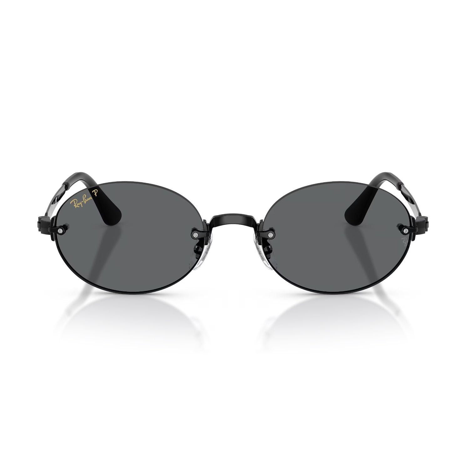 Ray-Ban RB 3929 00281 54 A$AP ROCKY Unisex Polarize Oval Siyah Metal Güneş Gözlüğü