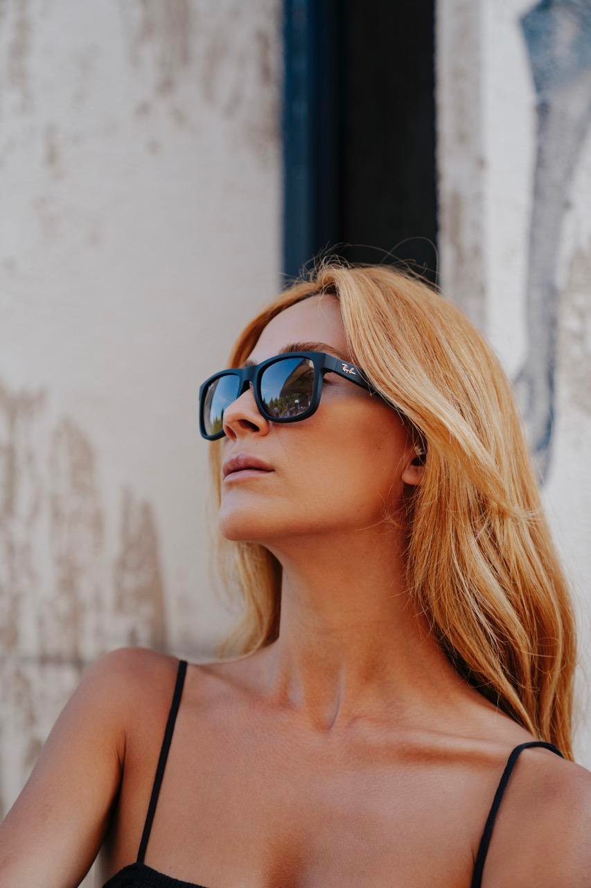 Ray-Ban RB 4165 6018G 51 Justin Unisex Siyah Kemik Güneş Gözlüğü