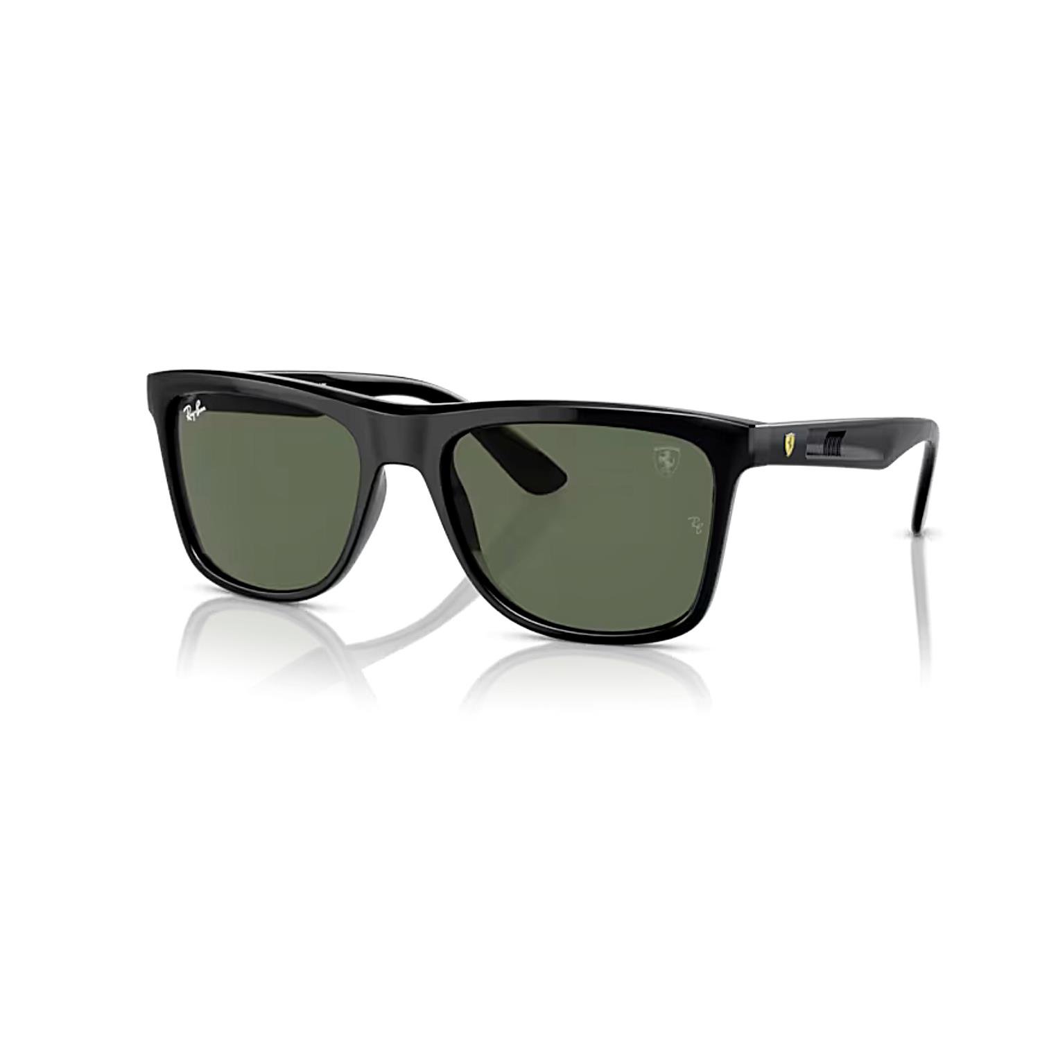 Ray-Ban RB 4413M F68371 57 Scuderia Ferrari Unisex Kare Siyah Kemik Güneş Gözlüğü