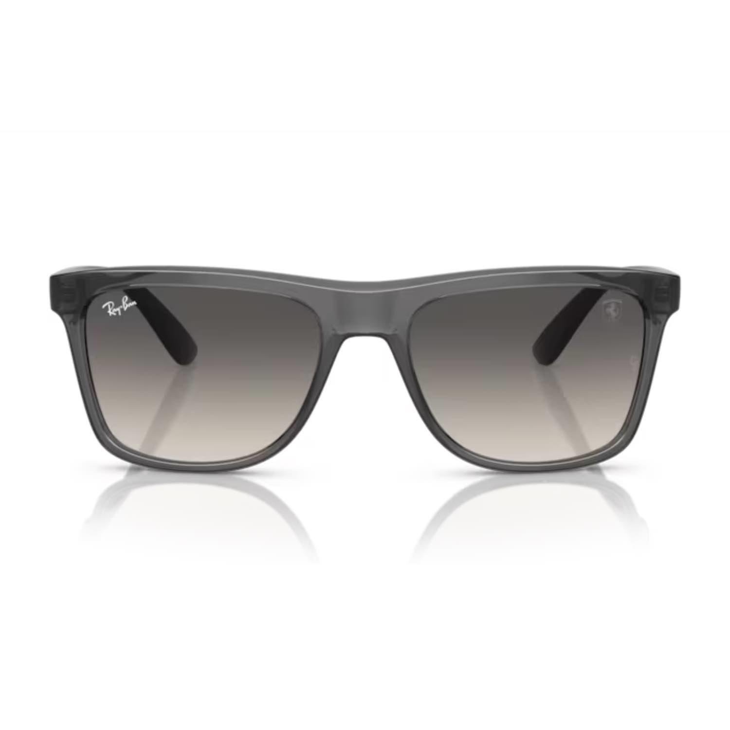 Ray-Ban RB 4413M F69111 57 Scuderia Ferrarii Unisex Oval Şeffaf Gri Kemik Güneş Gözlüğü